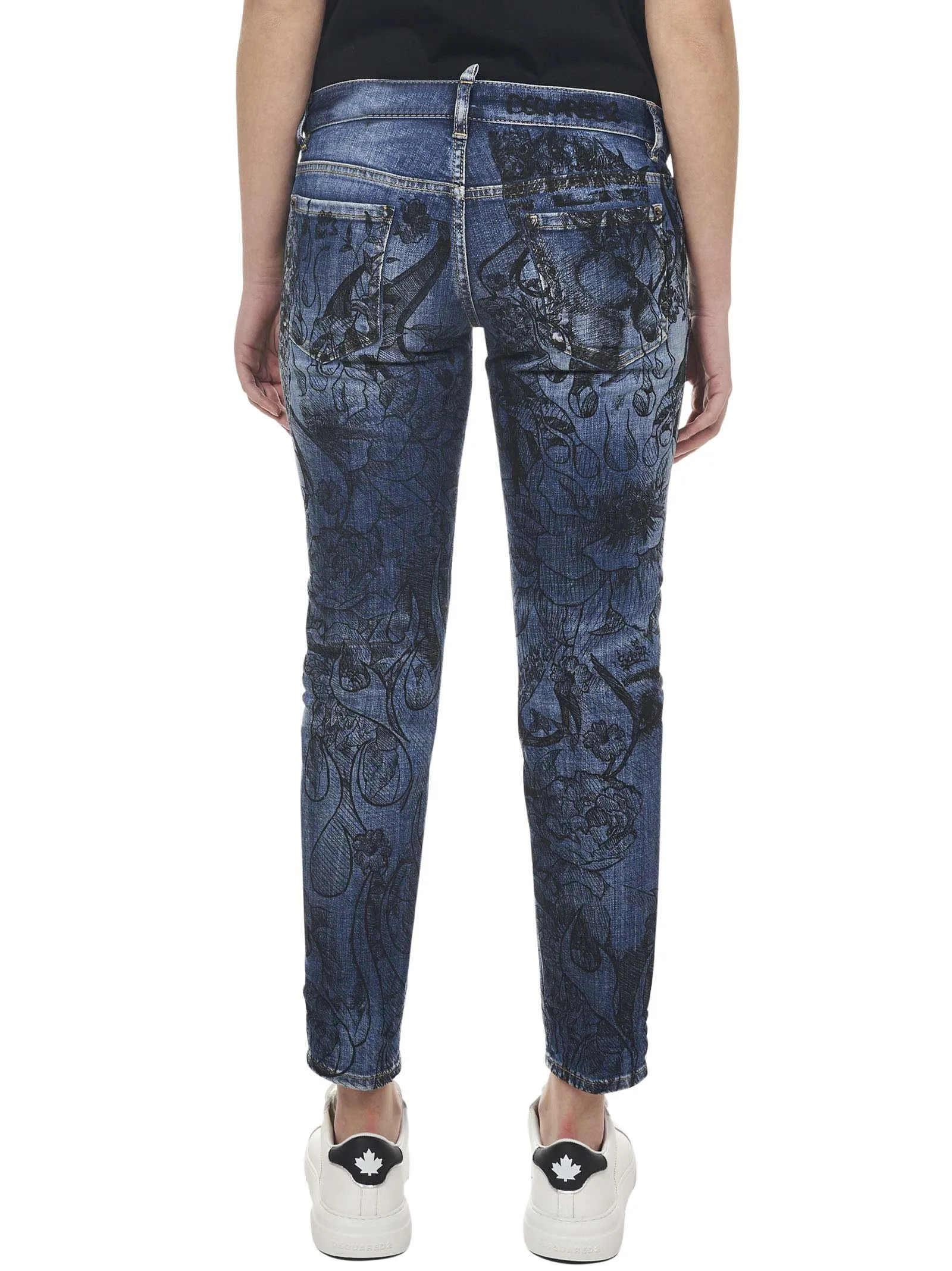 Dsquared2 Graphic Print Skinny Jeans