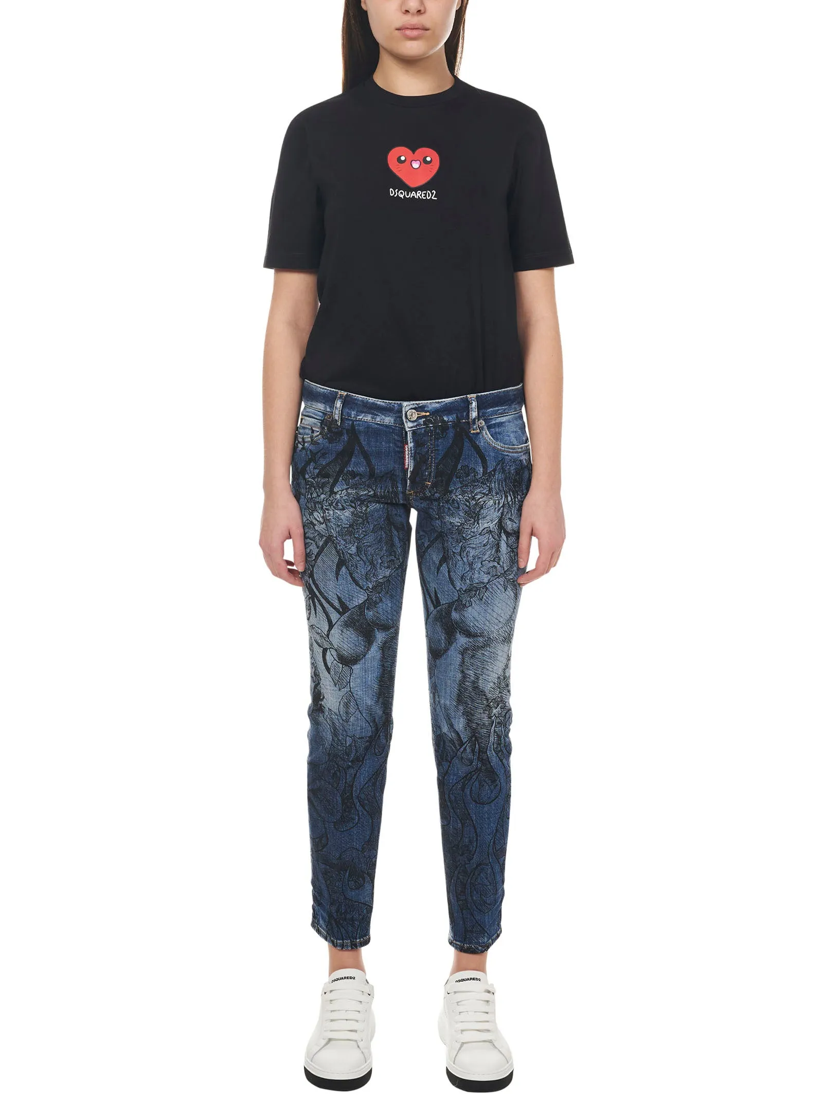 Dsquared2 Graphic Print Skinny Jeans