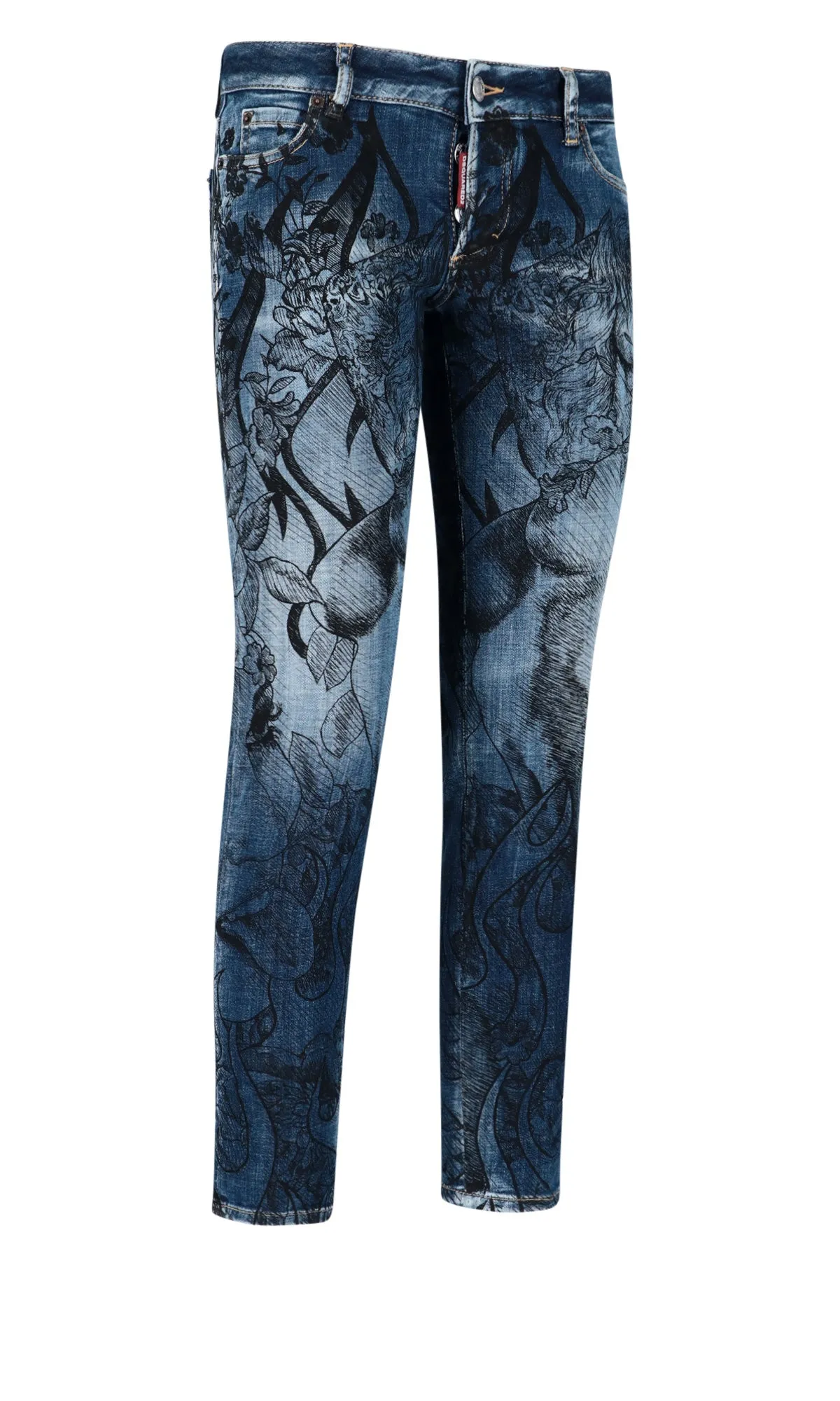 Dsquared2 Graphic Print Skinny Jeans