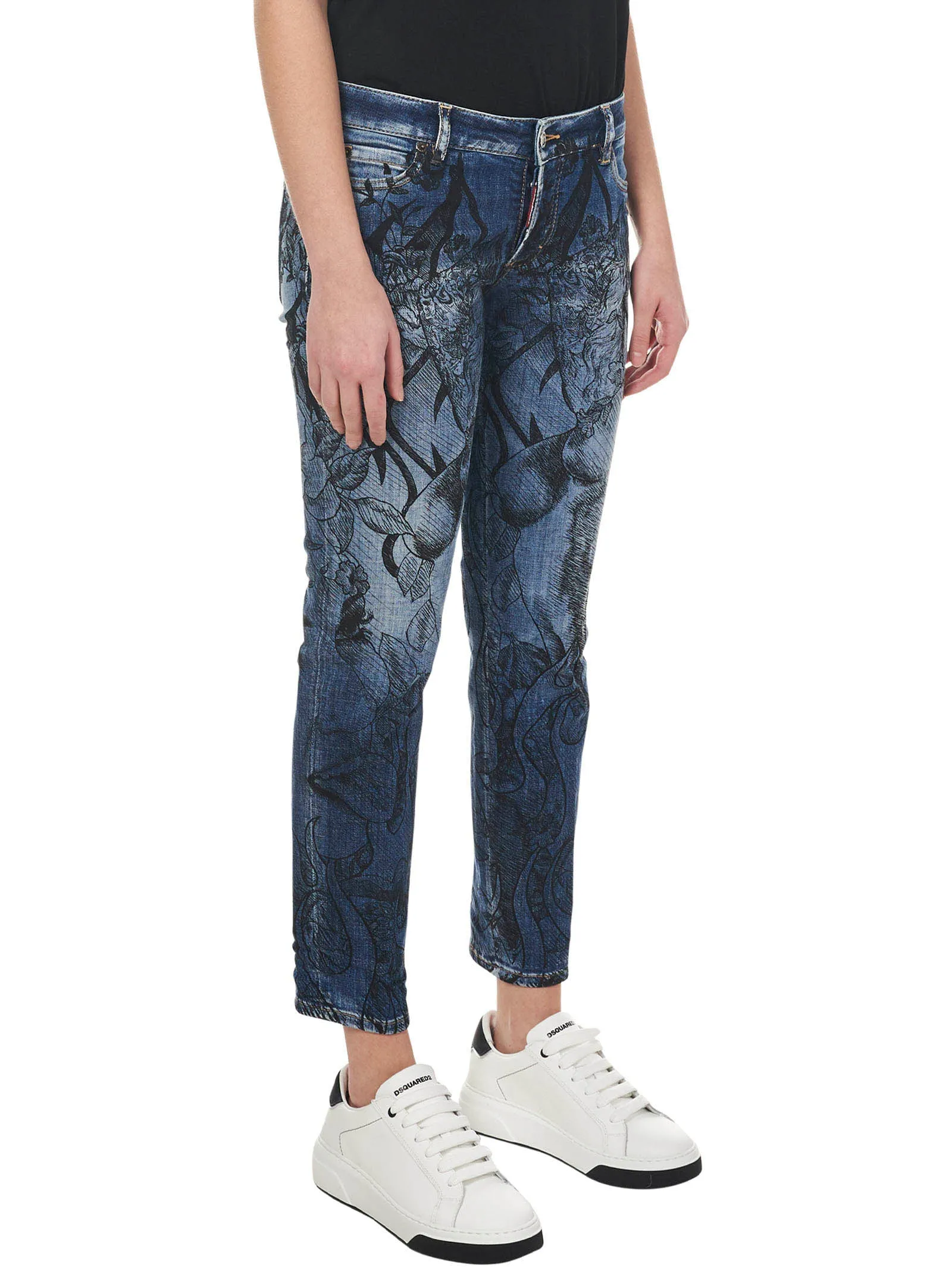 Dsquared2 Graphic Print Skinny Jeans