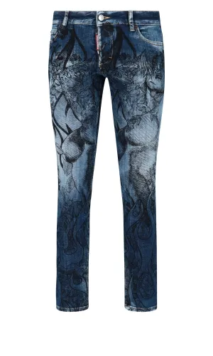Dsquared2 Graphic Print Skinny Jeans