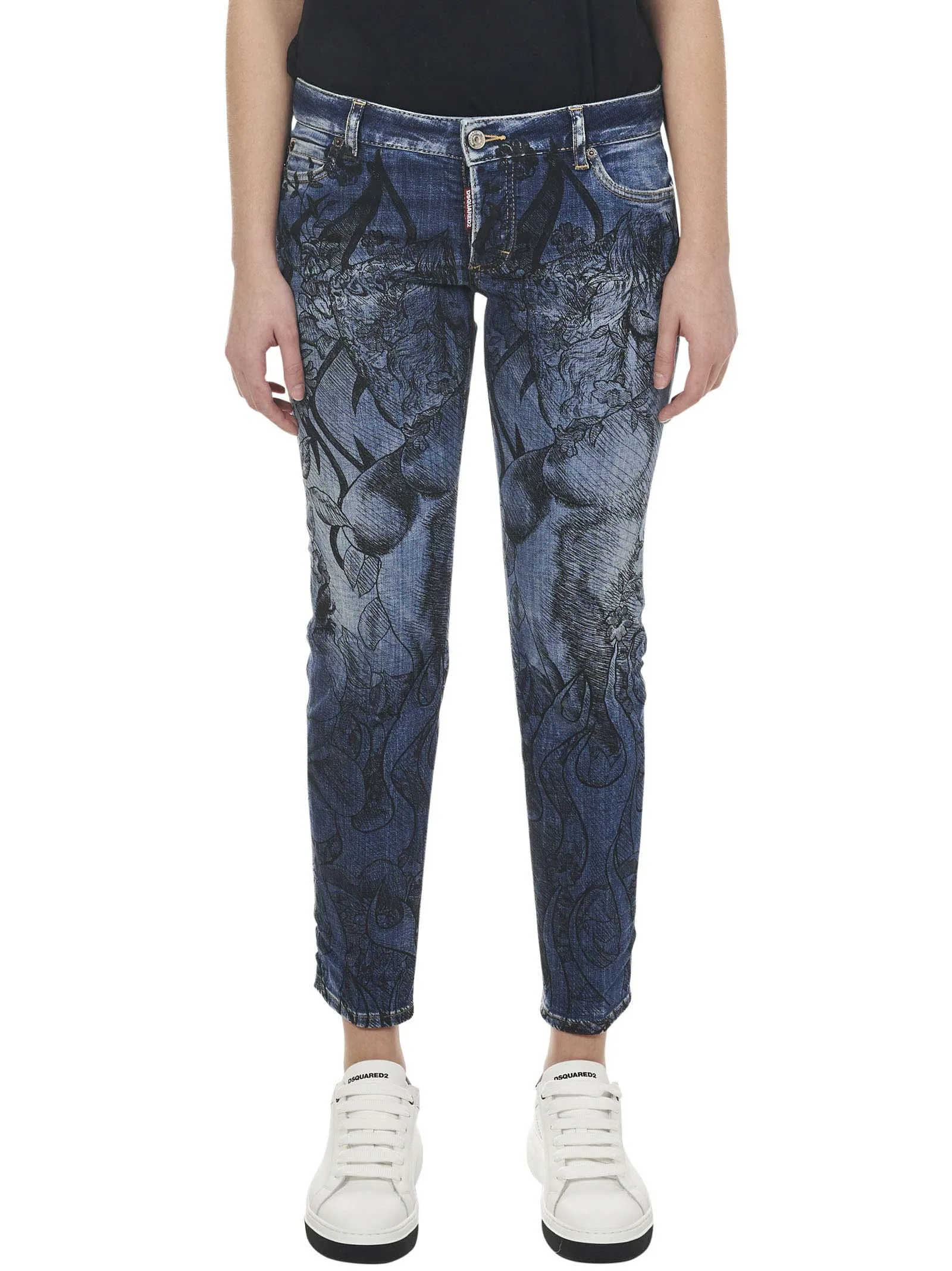 Dsquared2 Graphic Print Skinny Jeans