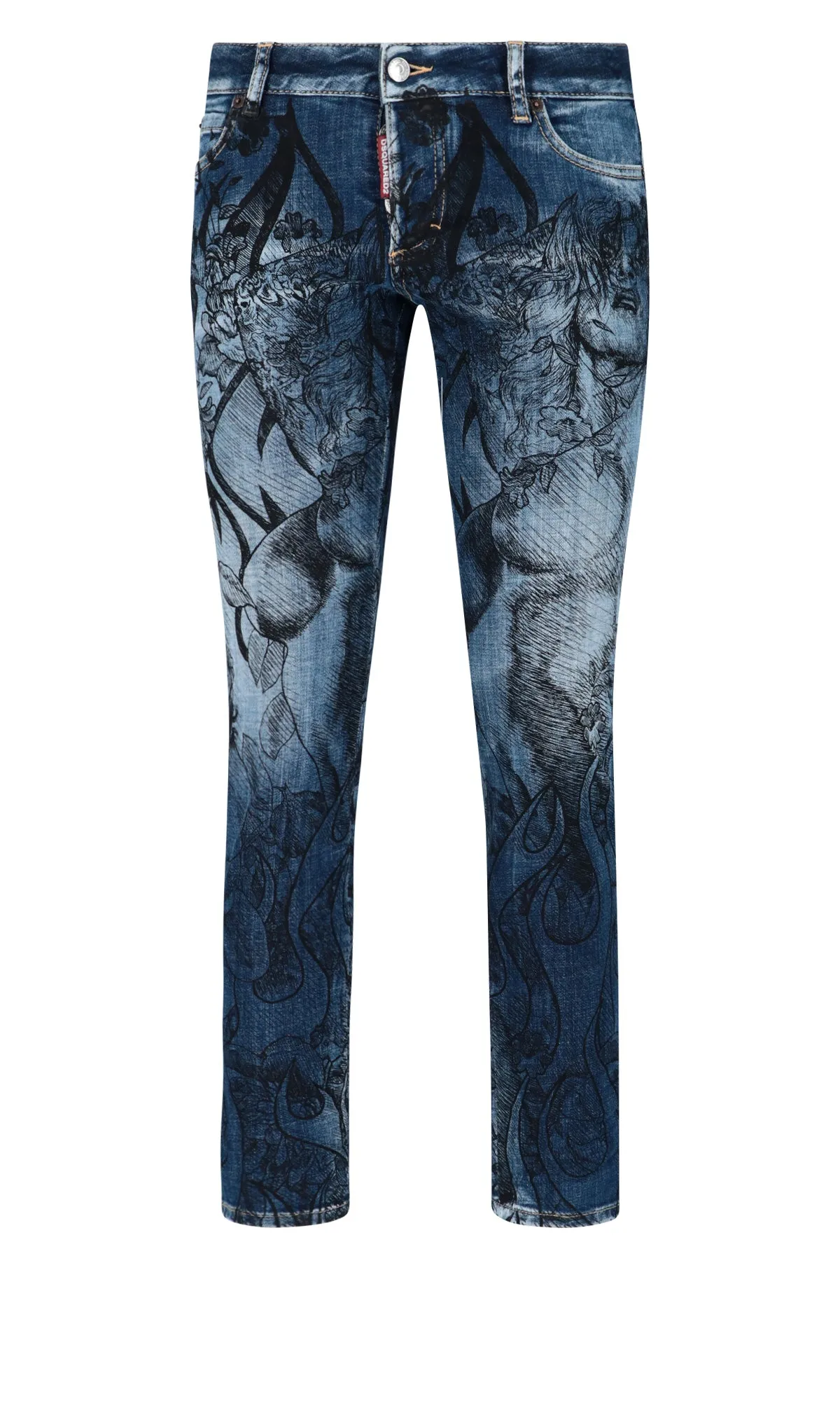 Dsquared2 Graphic Print Skinny Jeans
