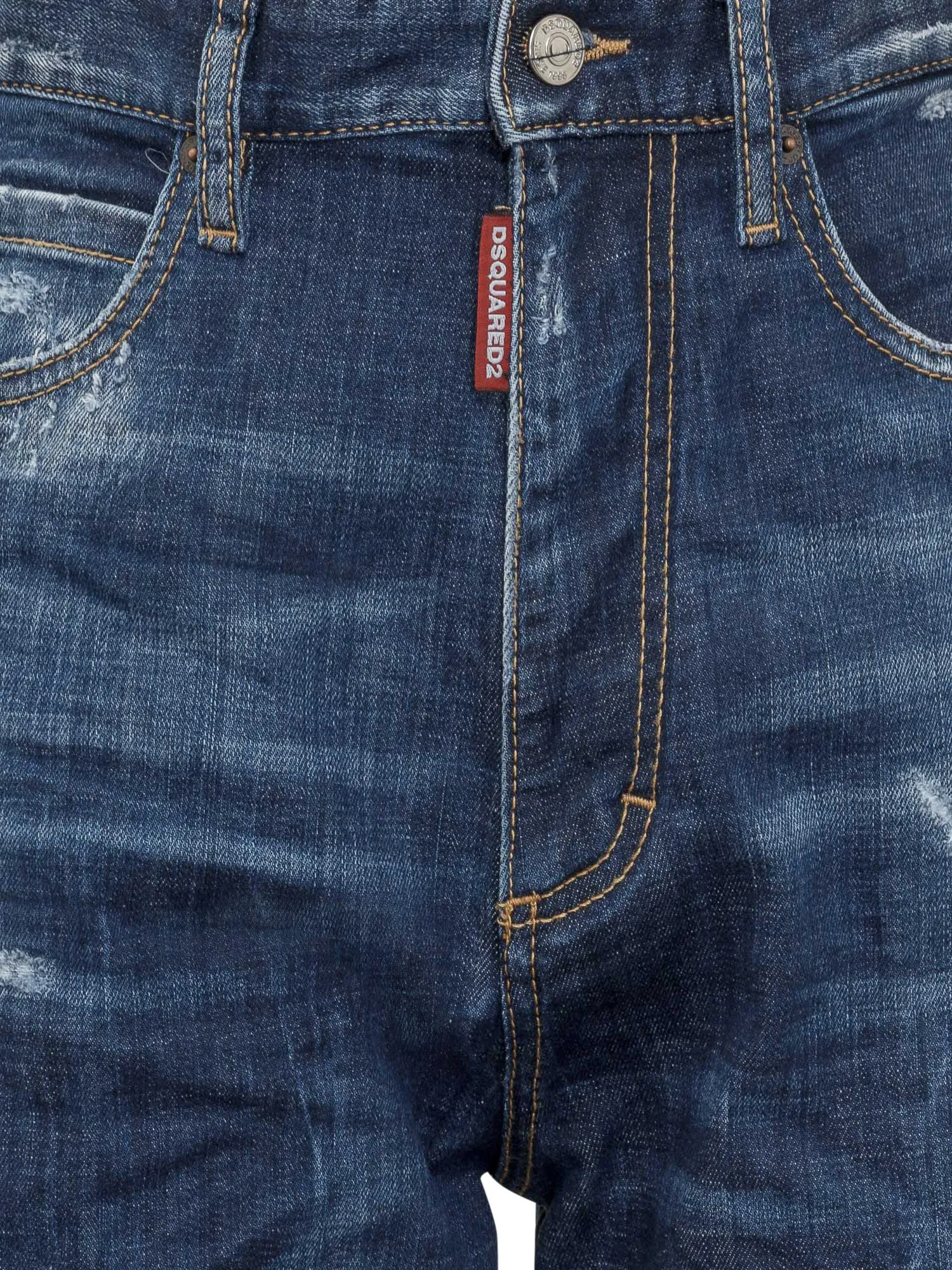 Dsquared2 Logo Patch Straight-Leg Jeans