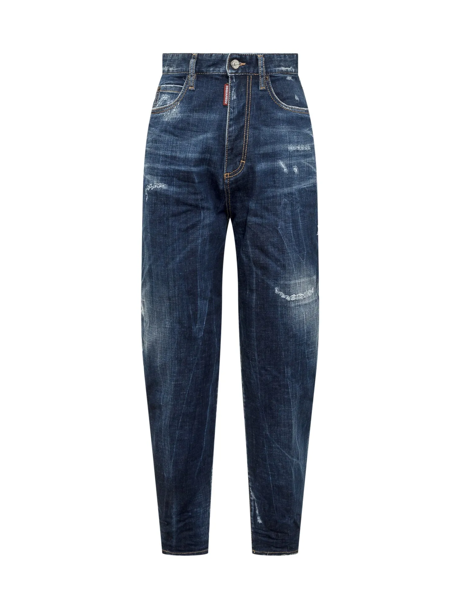 Dsquared2 Logo Patch Straight-Leg Jeans
