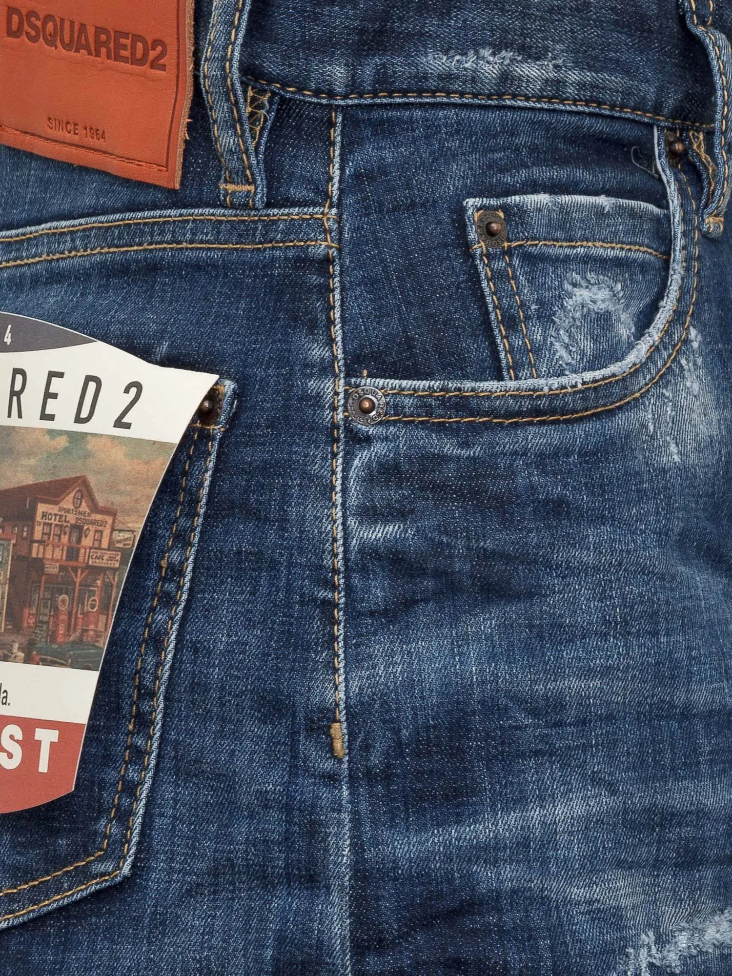 Dsquared2 Logo Patch Straight-Leg Jeans