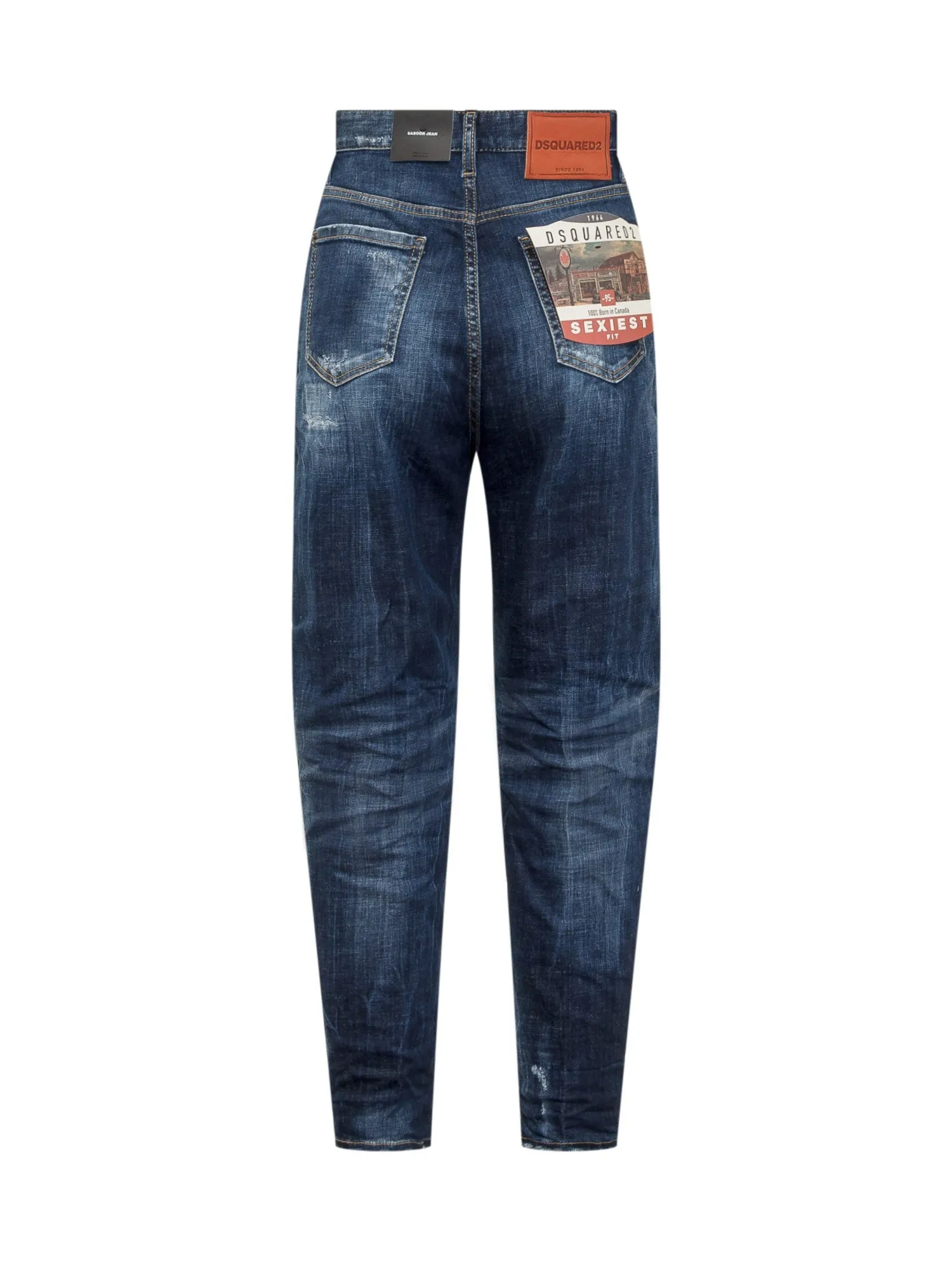 Dsquared2 Logo Patch Straight-Leg Jeans