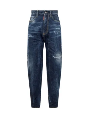 Dsquared2 Logo Patch Straight-Leg Jeans