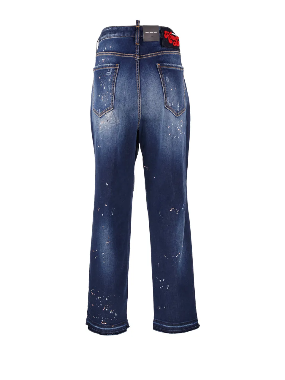 Dsquared2 Paint-Splatter Low-Rise Jeans