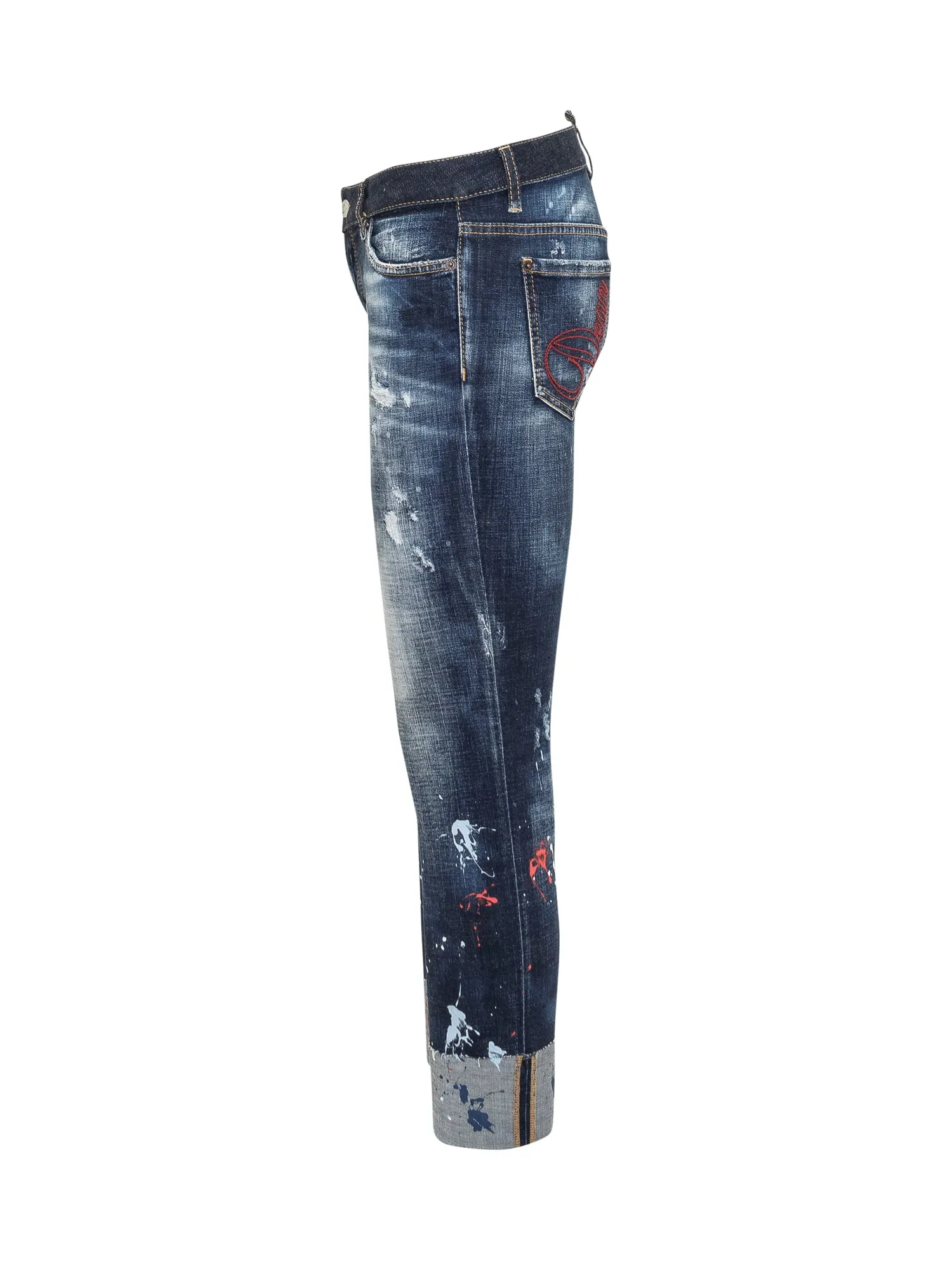 Dsquared2 Paint-Splattered Distressed Jeans