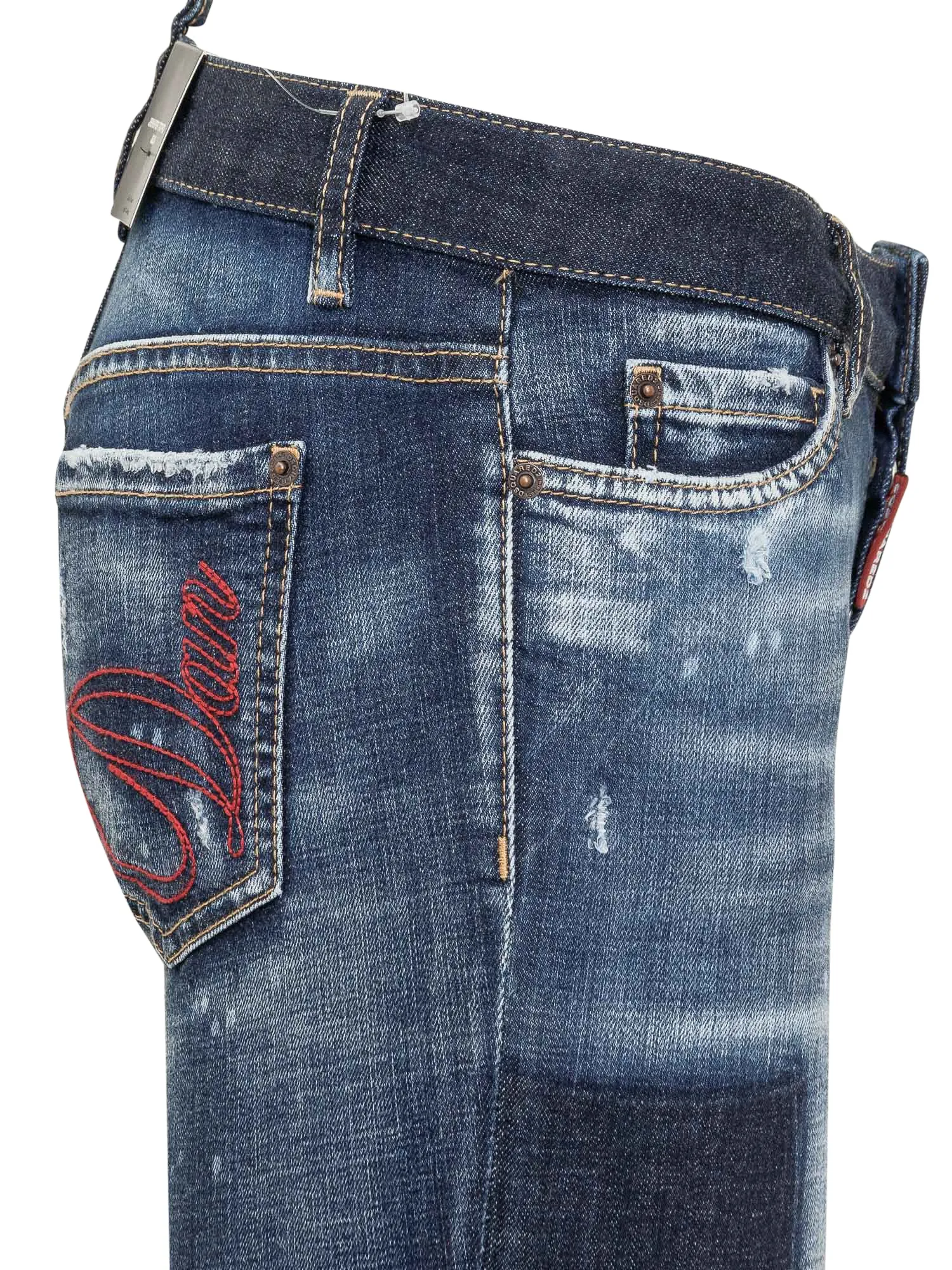 Dsquared2 Paint-Splattered Distressed Jeans