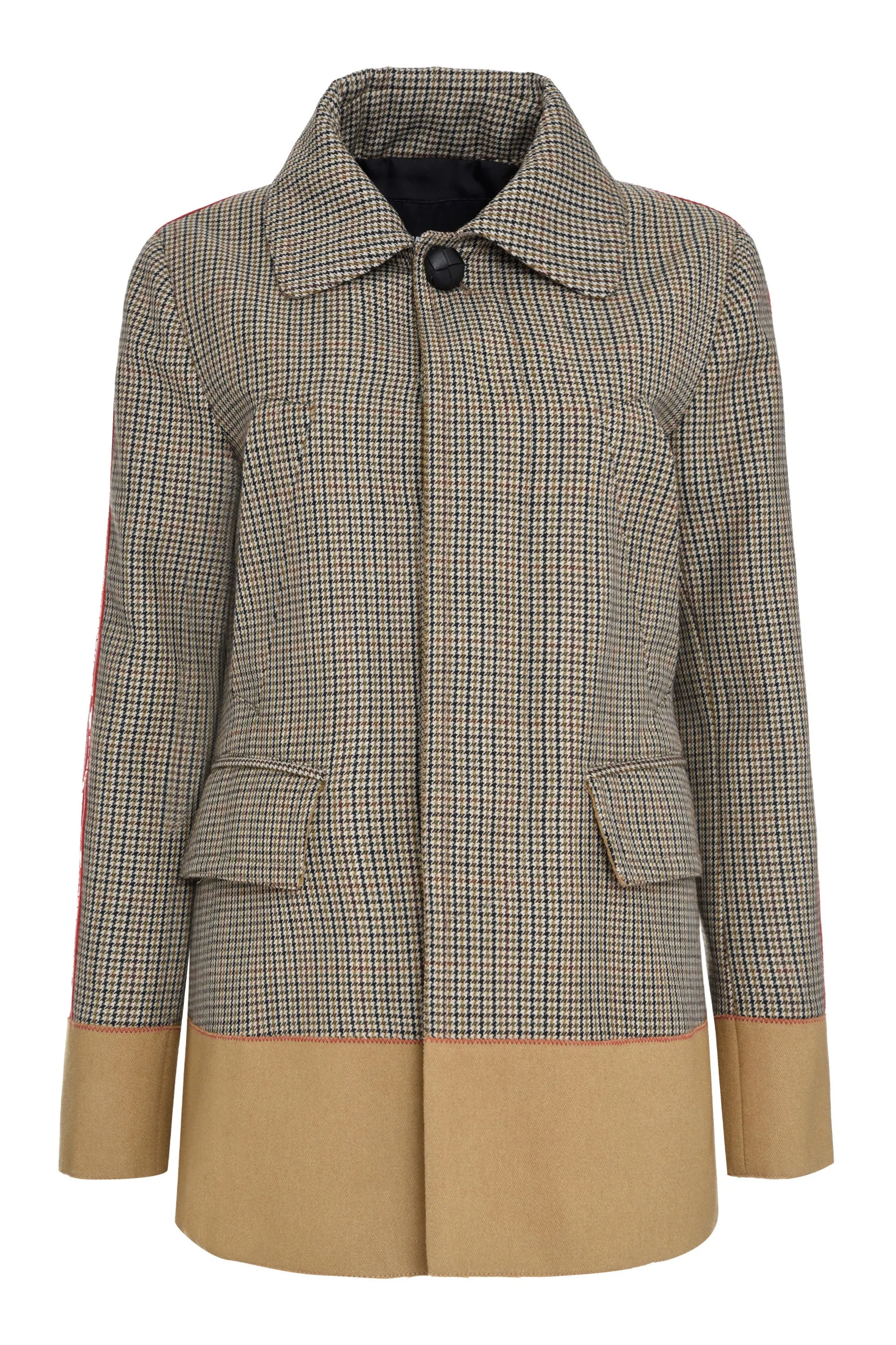 Dsquared2 Panelled Single Breasted Check Coat