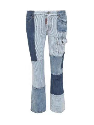 Dsquared2 Patchwork Flared Jeans