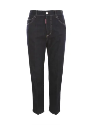 Dsquared2 Straight Leg Buttoned Jeans