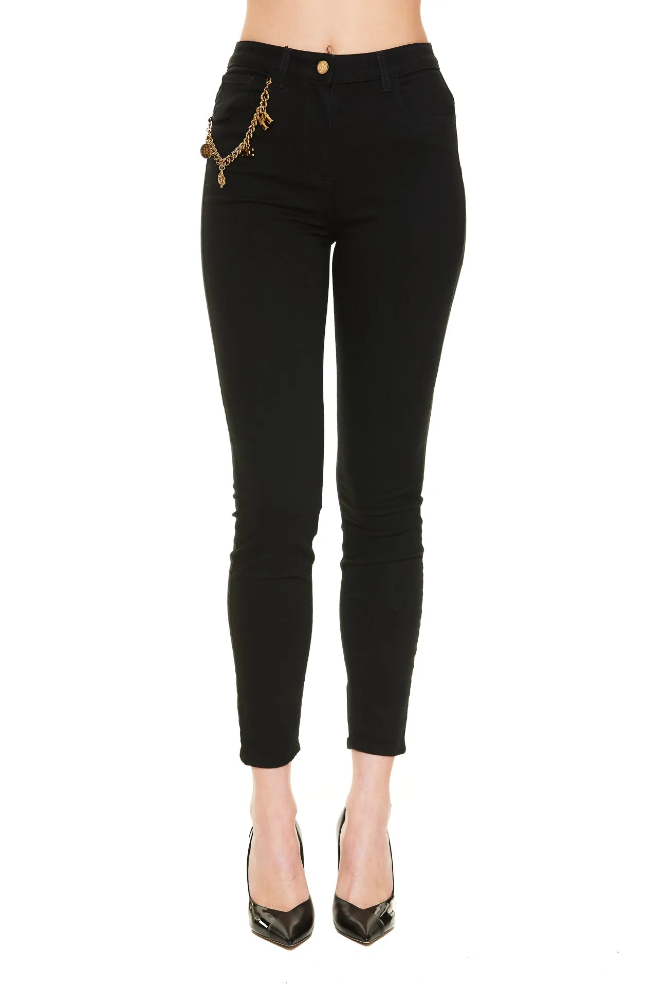 Elisabetta Franchi High Waist Skinny Jeans