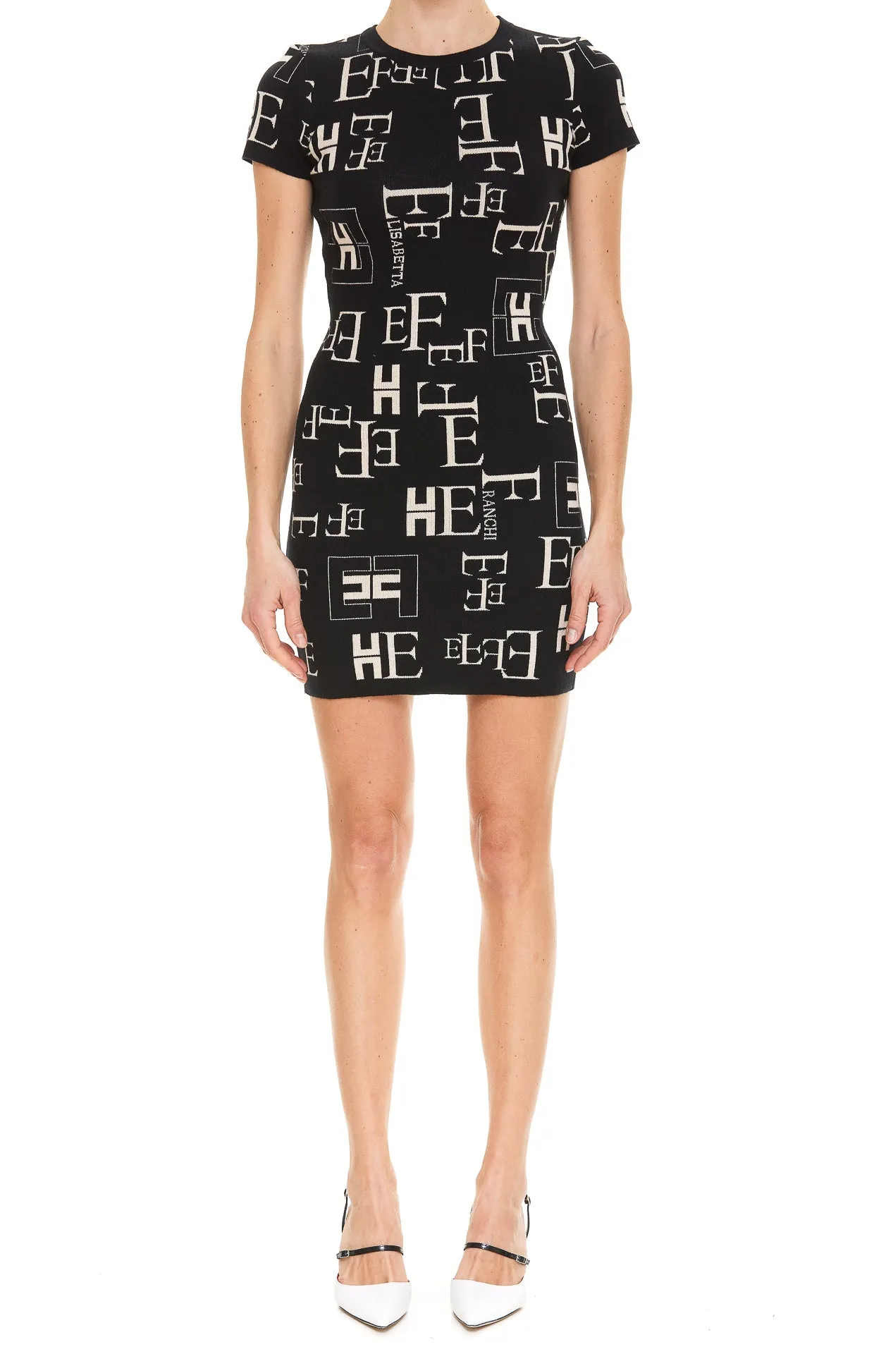 Elisabetta Franchi Monogram Mini Dress
