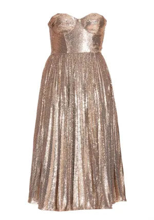 Elisabetta Franchi Sequinned Strapless Dress