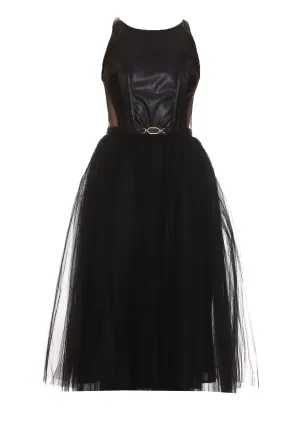 Elisabetta Franchi Sleeveless Tulle Dress