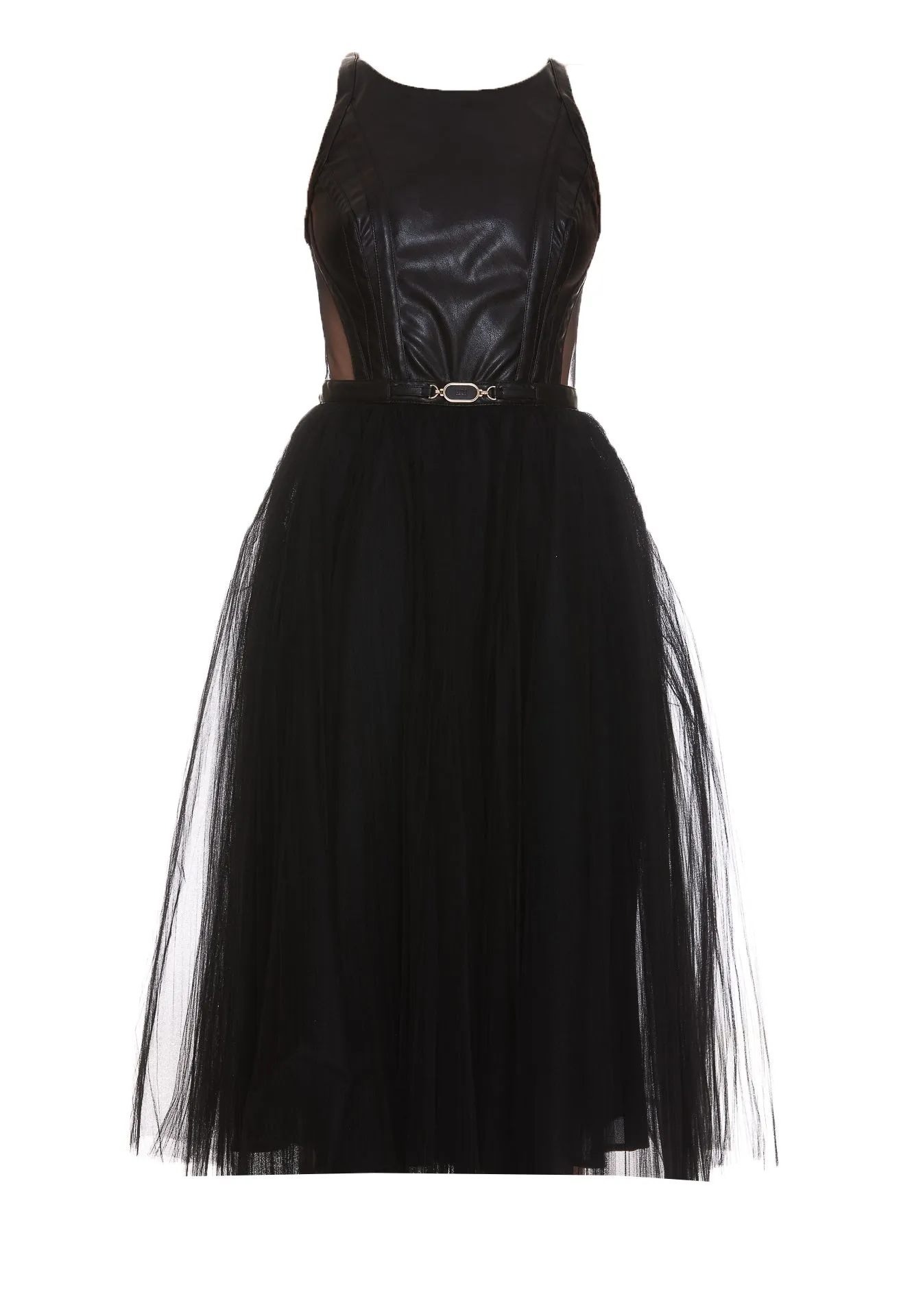 Elisabetta Franchi Sleeveless Tulle Dress