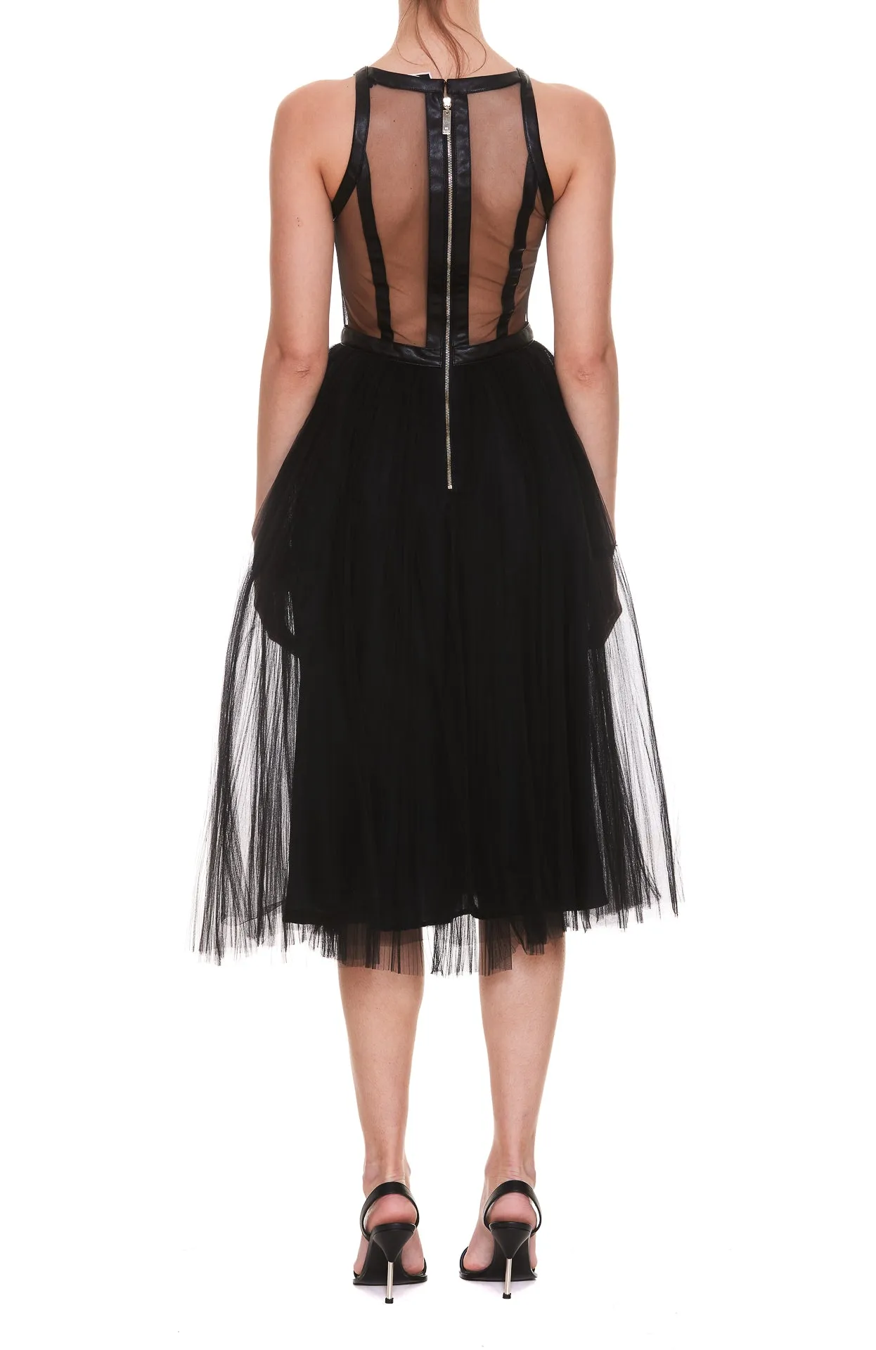 Elisabetta Franchi Sleeveless Tulle Dress