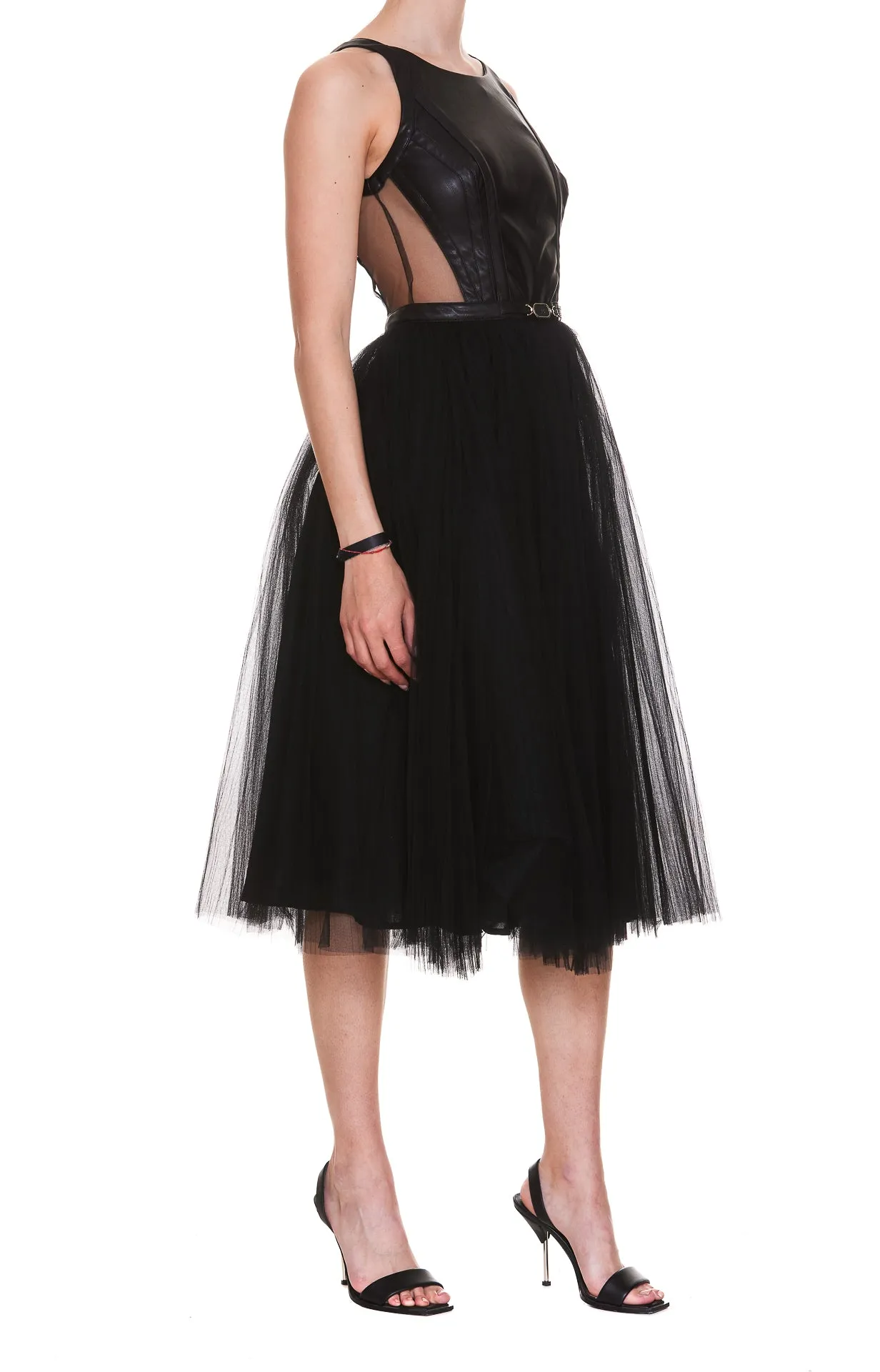 Elisabetta Franchi Sleeveless Tulle Dress