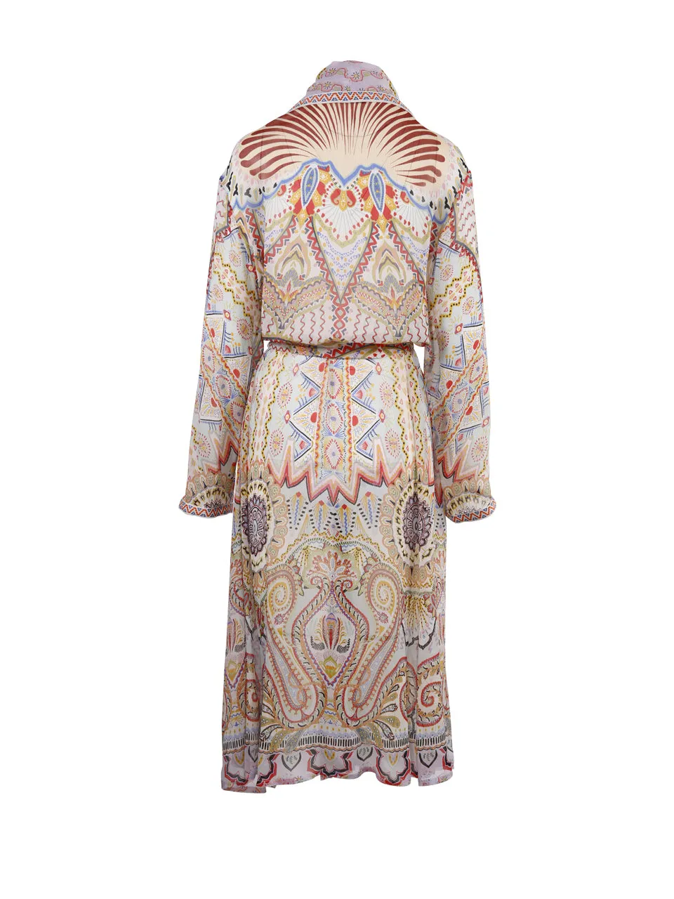 Etro Abstract Print Belted Duster Coat