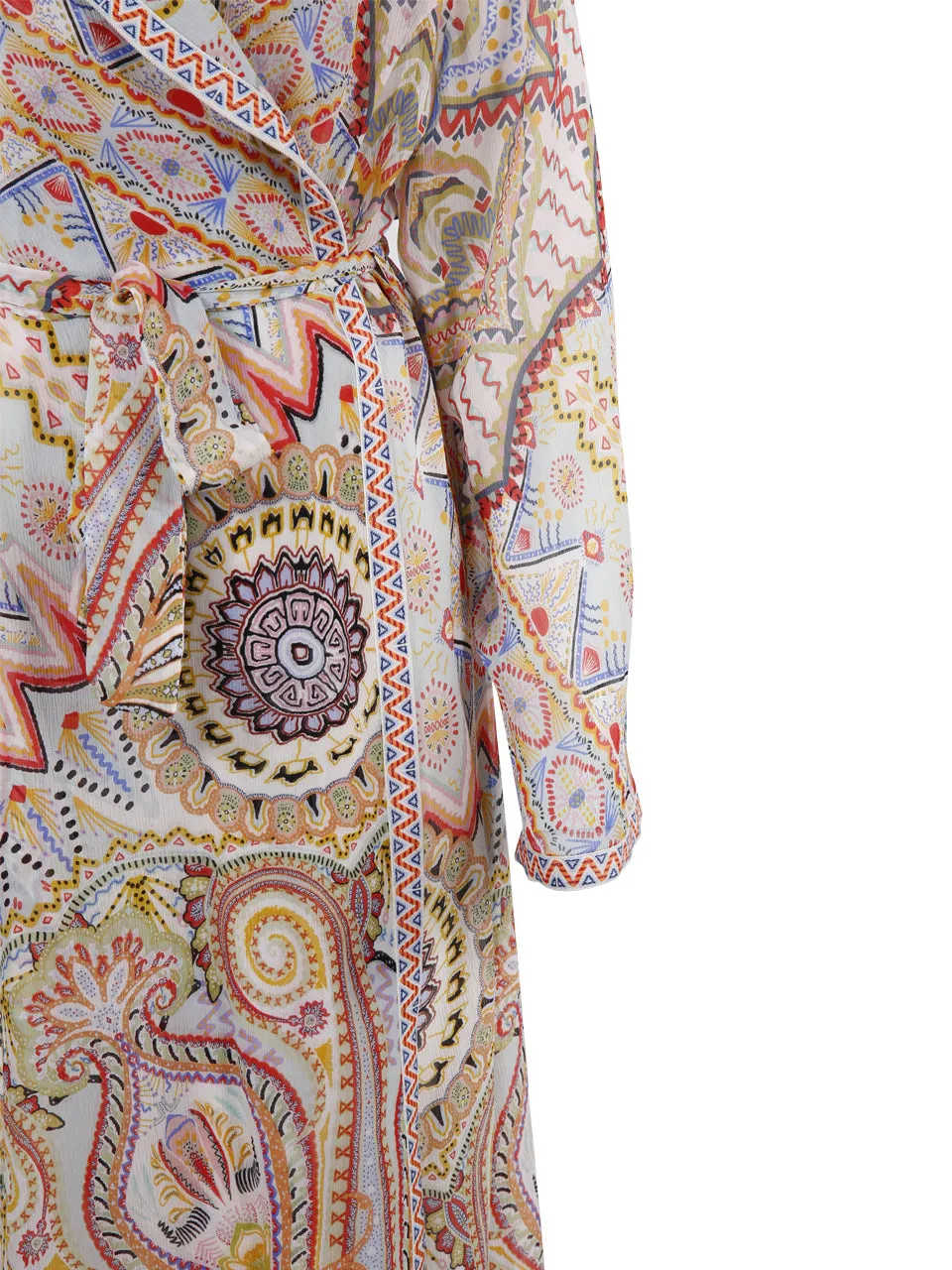 Etro Abstract Print Belted Duster Coat