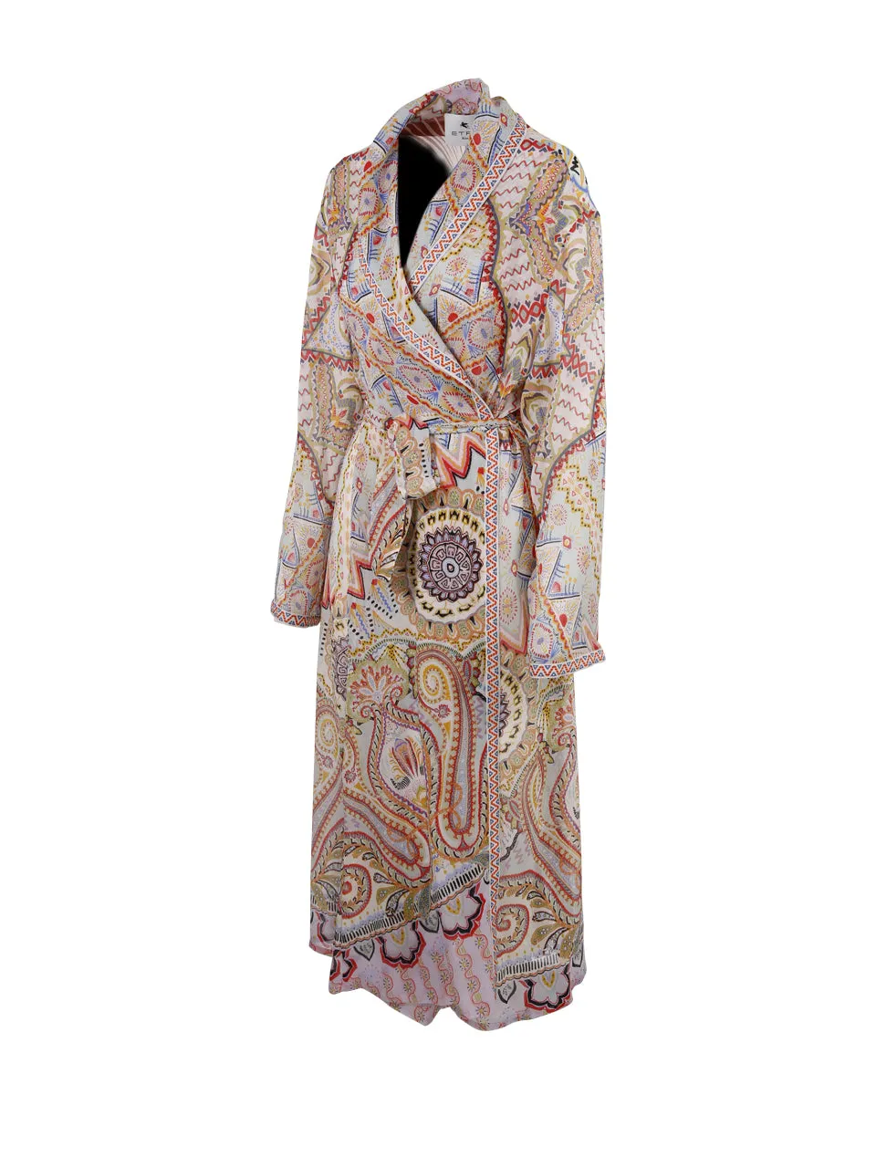 Etro Abstract Print Belted Duster Coat