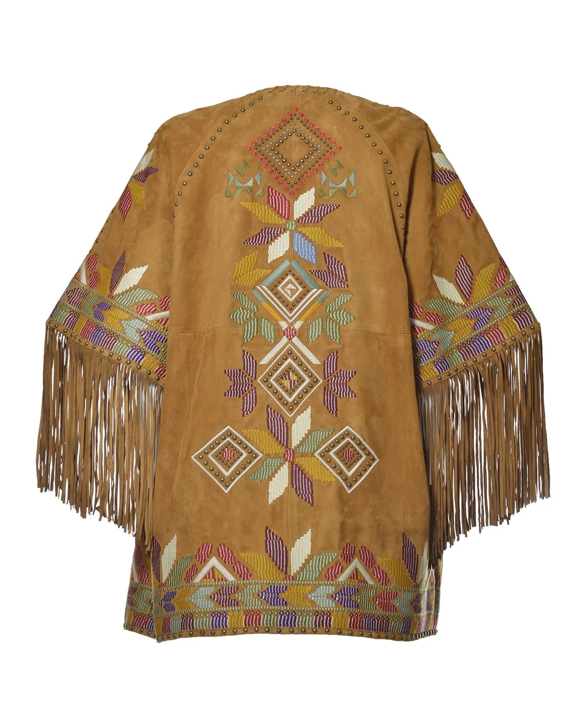 Etro Floral Embroidered Tassel Detailed Coat