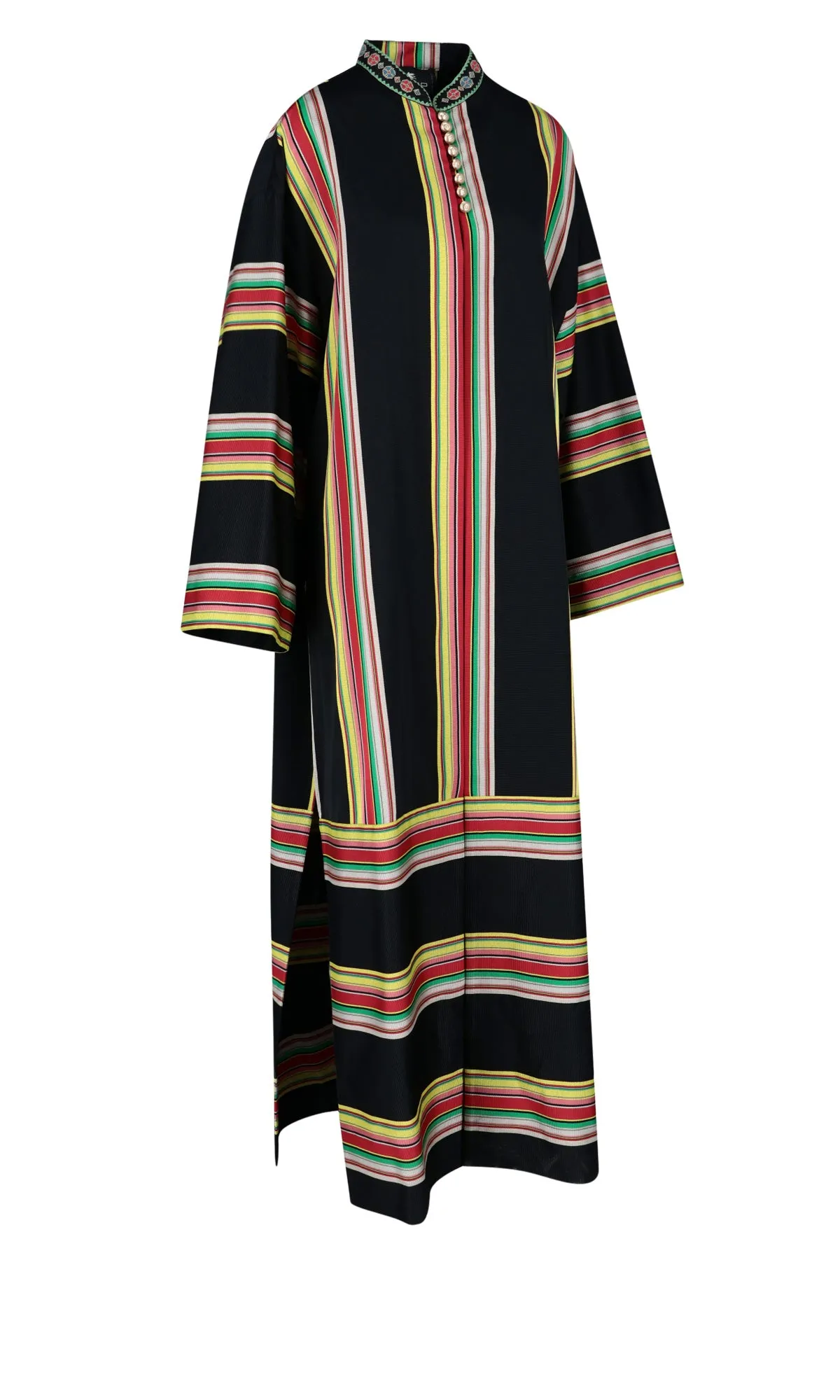 Etro Jacquard Striped Long-Sleeved Coat