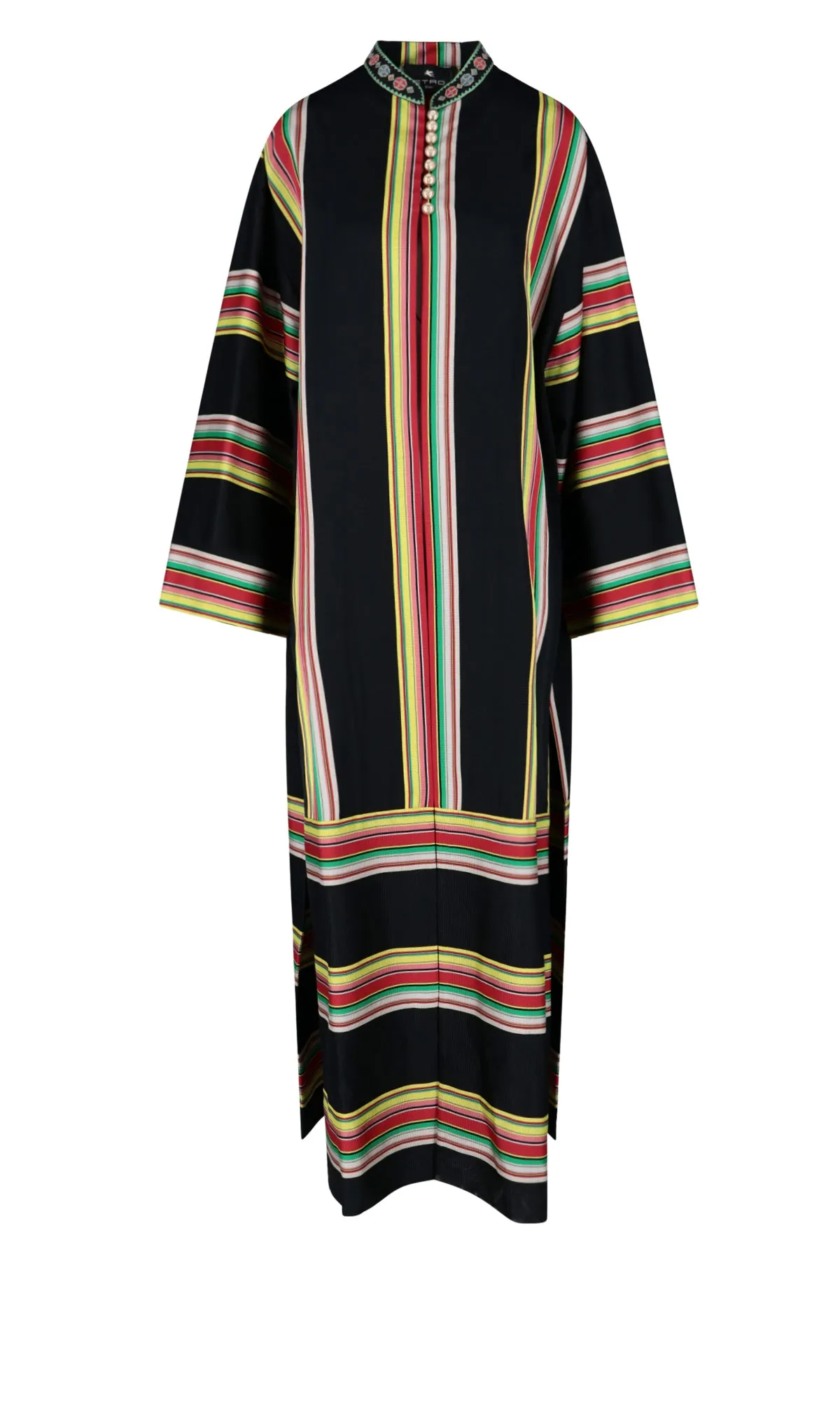 Etro Jacquard Striped Long-Sleeved Coat