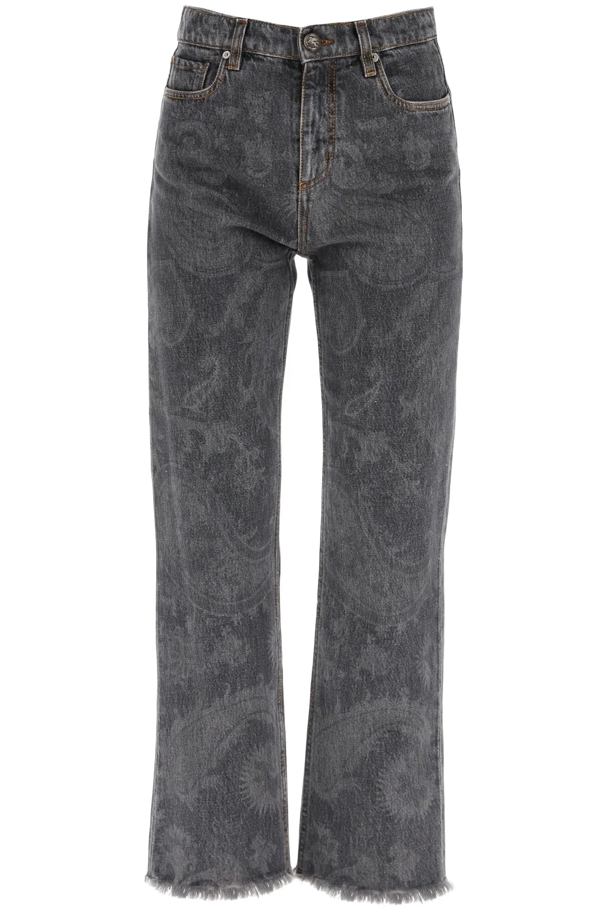Etro Paisley Print Cropped Jeans
