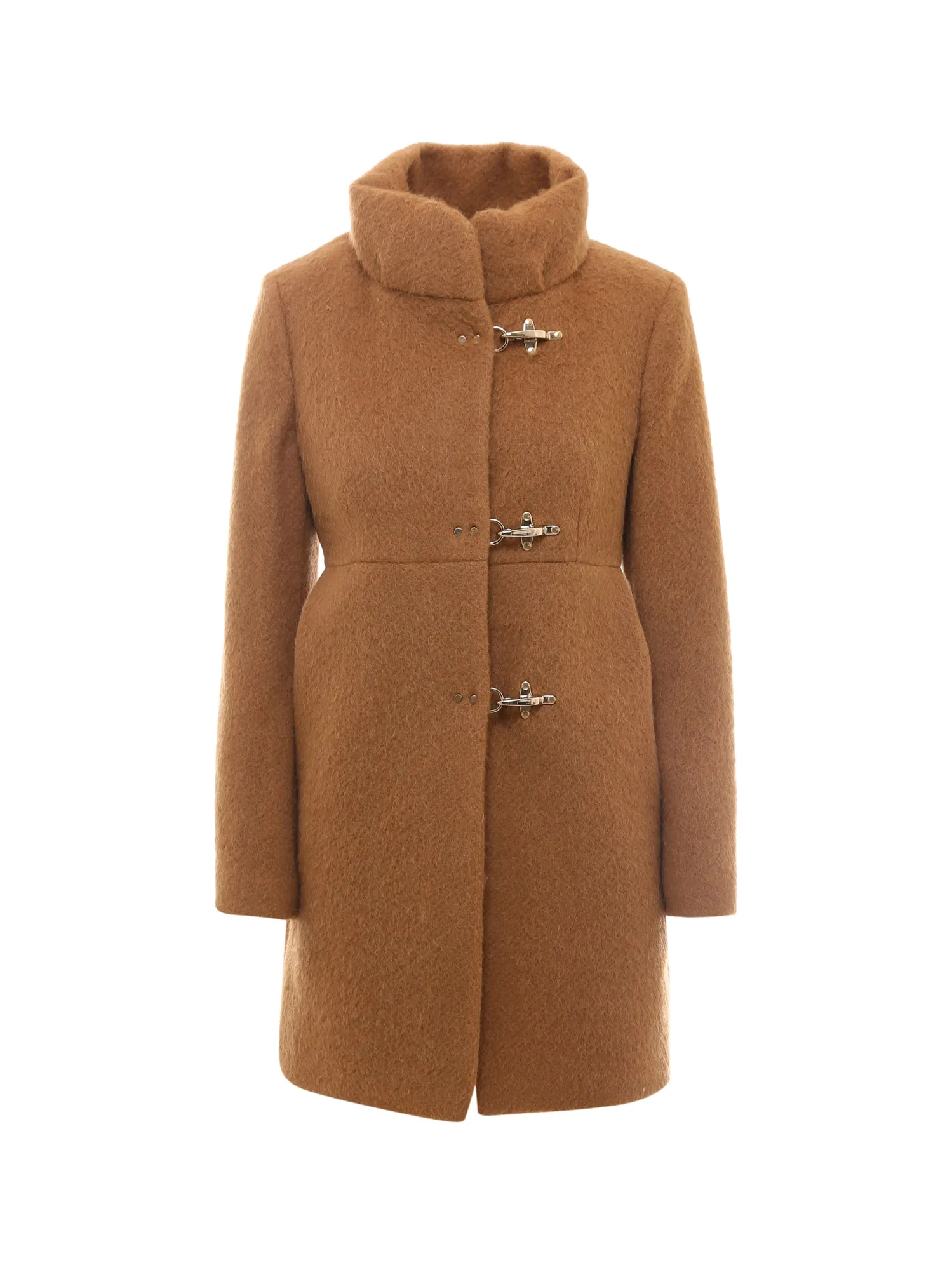 Fay Single Breasted High Neck Coat