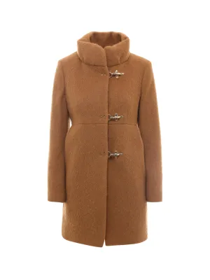 Fay Single Breasted High Neck Coat