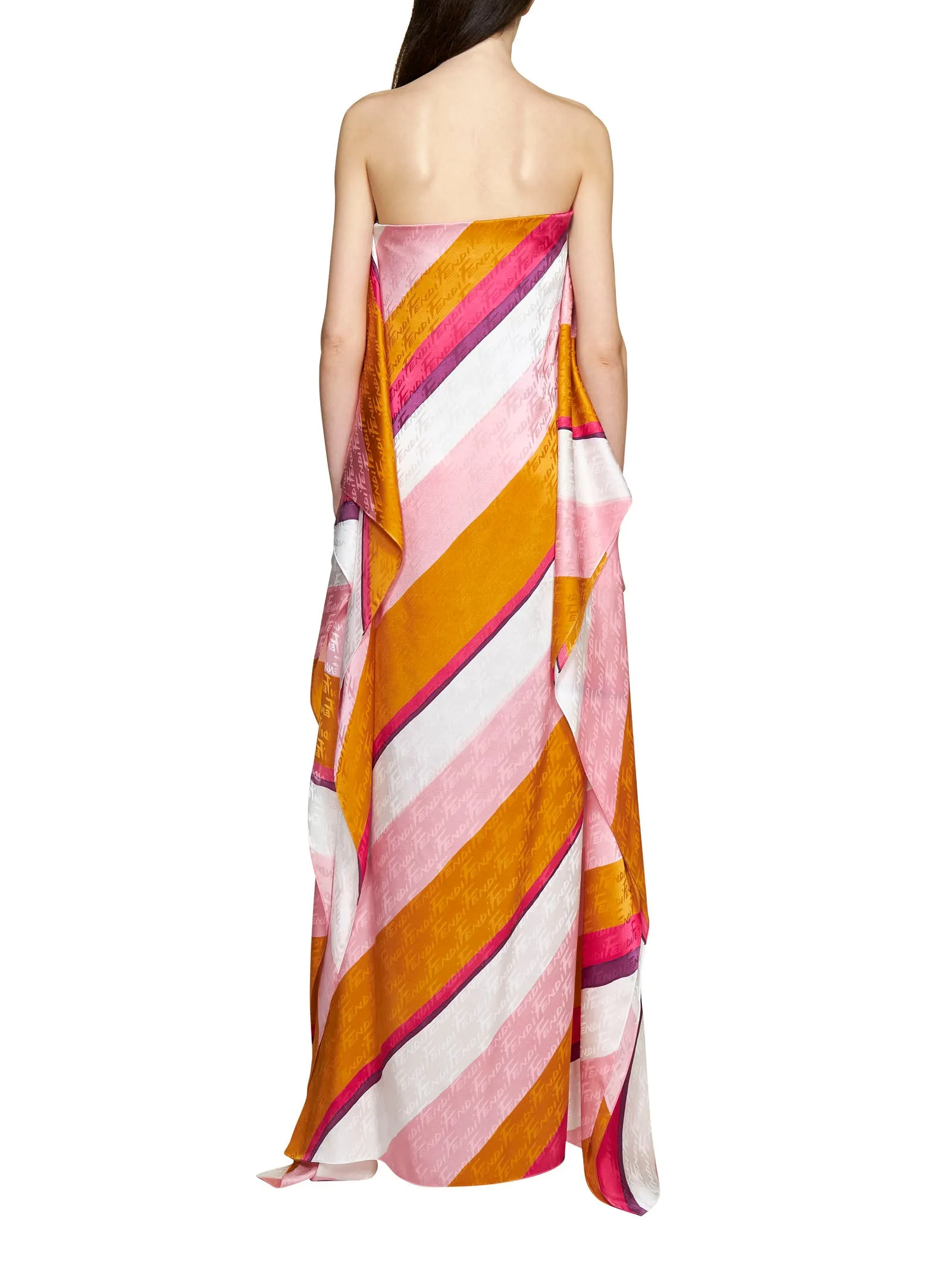 Fendi Striped Asymmetric Dress