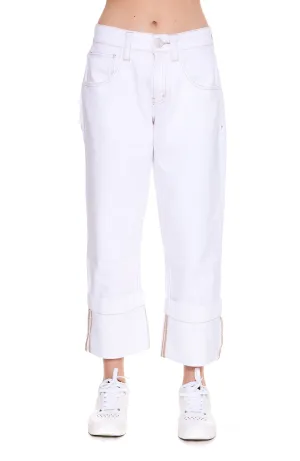 Frame Button Detailed Flared Jeans