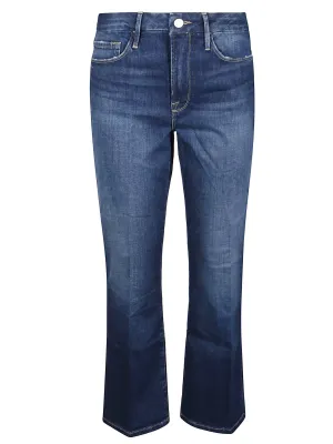 Frame Buttoned Flared Jeans