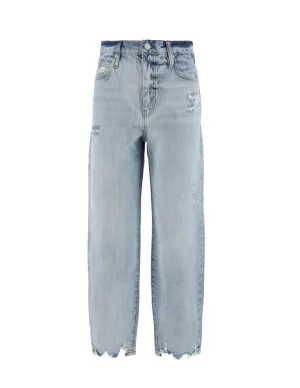 Frame Distressed Cropped Jeans