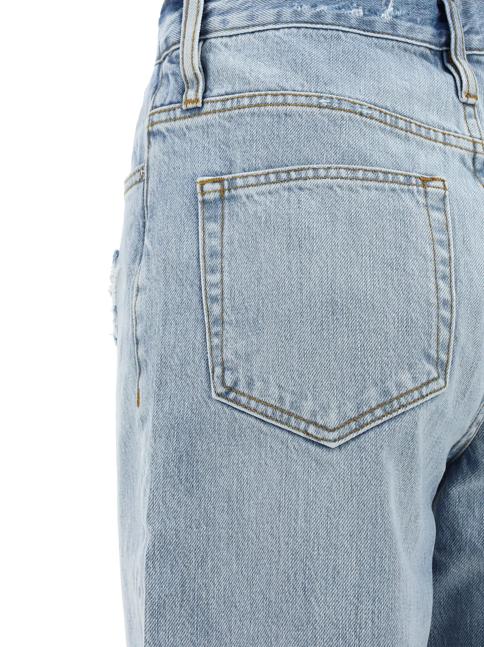 Frame Distressed Cropped Jeans