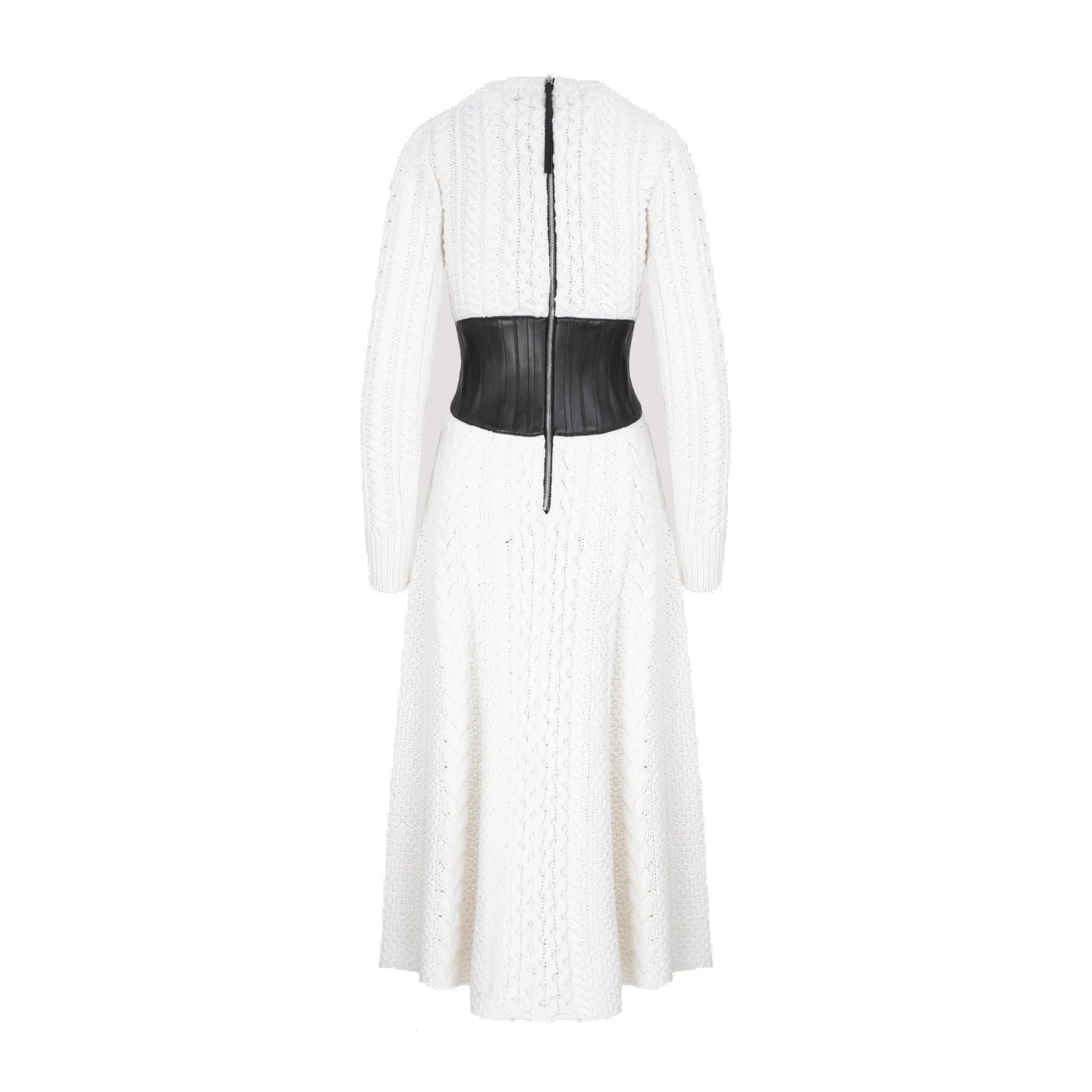 Gabriela Hearst Belted Crewneck Dress