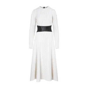Gabriela Hearst Belted Crewneck Dress