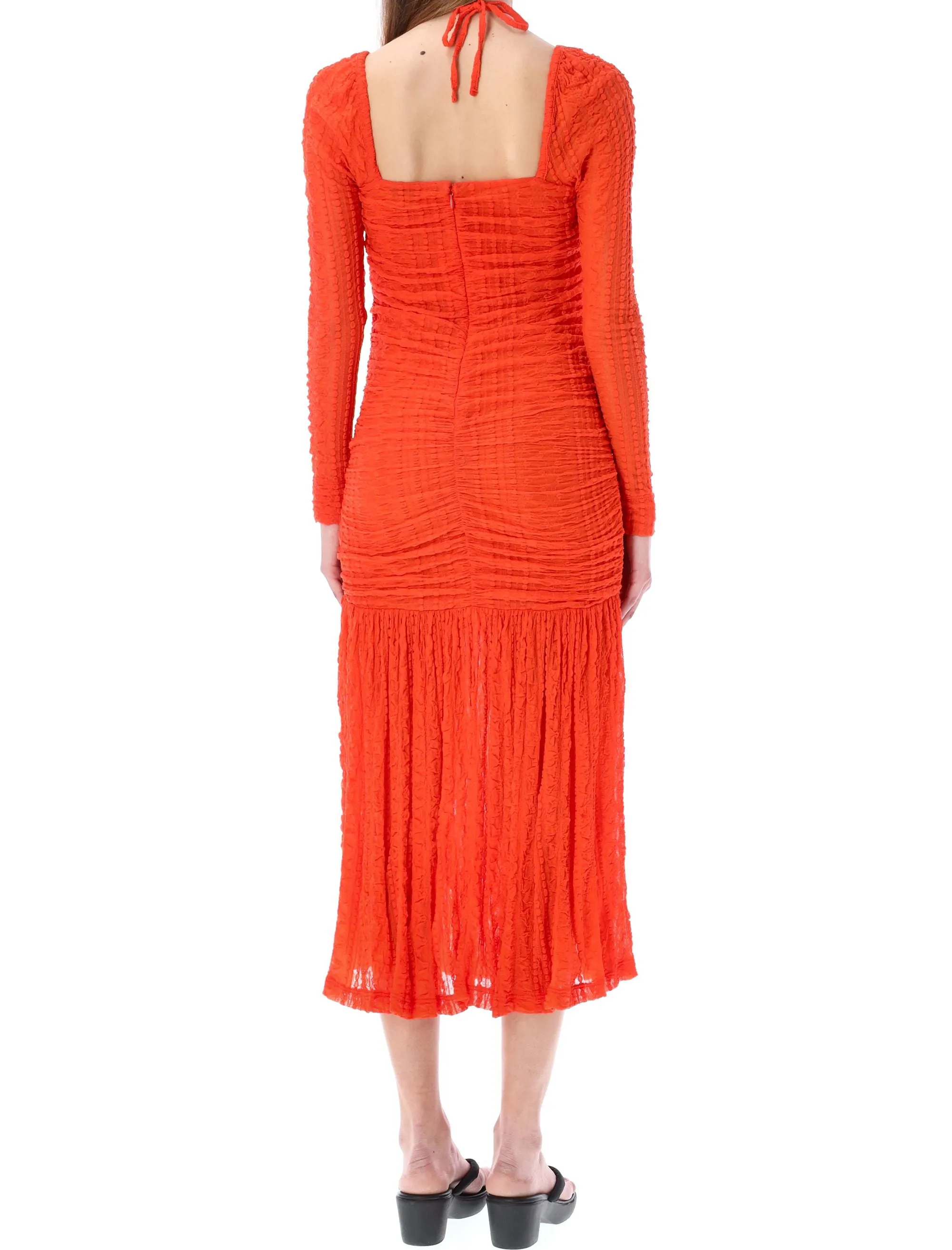 Ganni Lace Stretch Maxi Dress