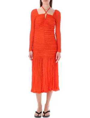 Ganni Lace Stretch Maxi Dress