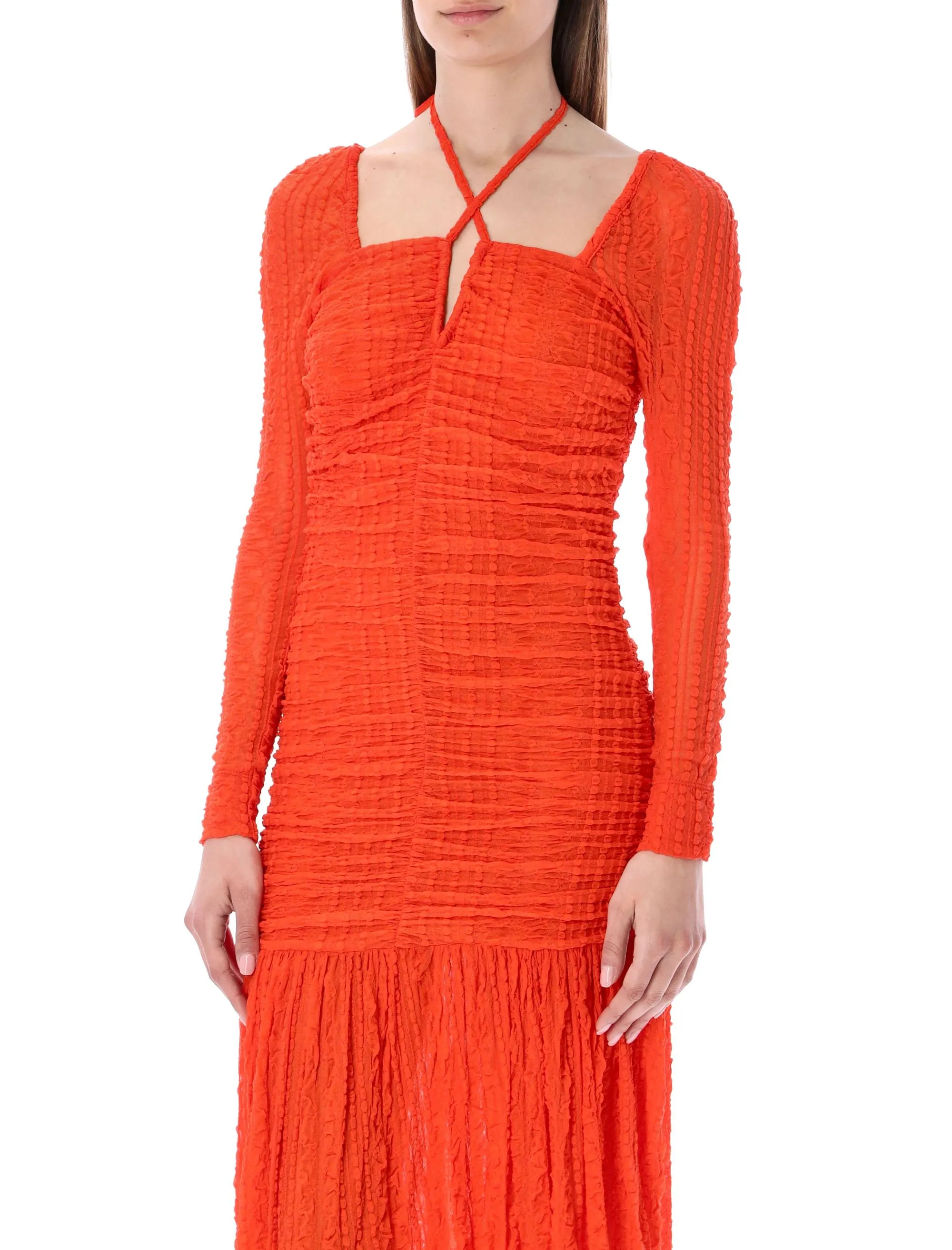 Ganni Lace Stretch Maxi Dress
