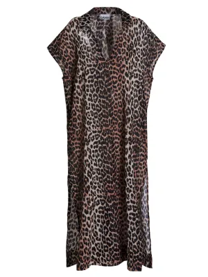 Ganni Leopard Printed Dress