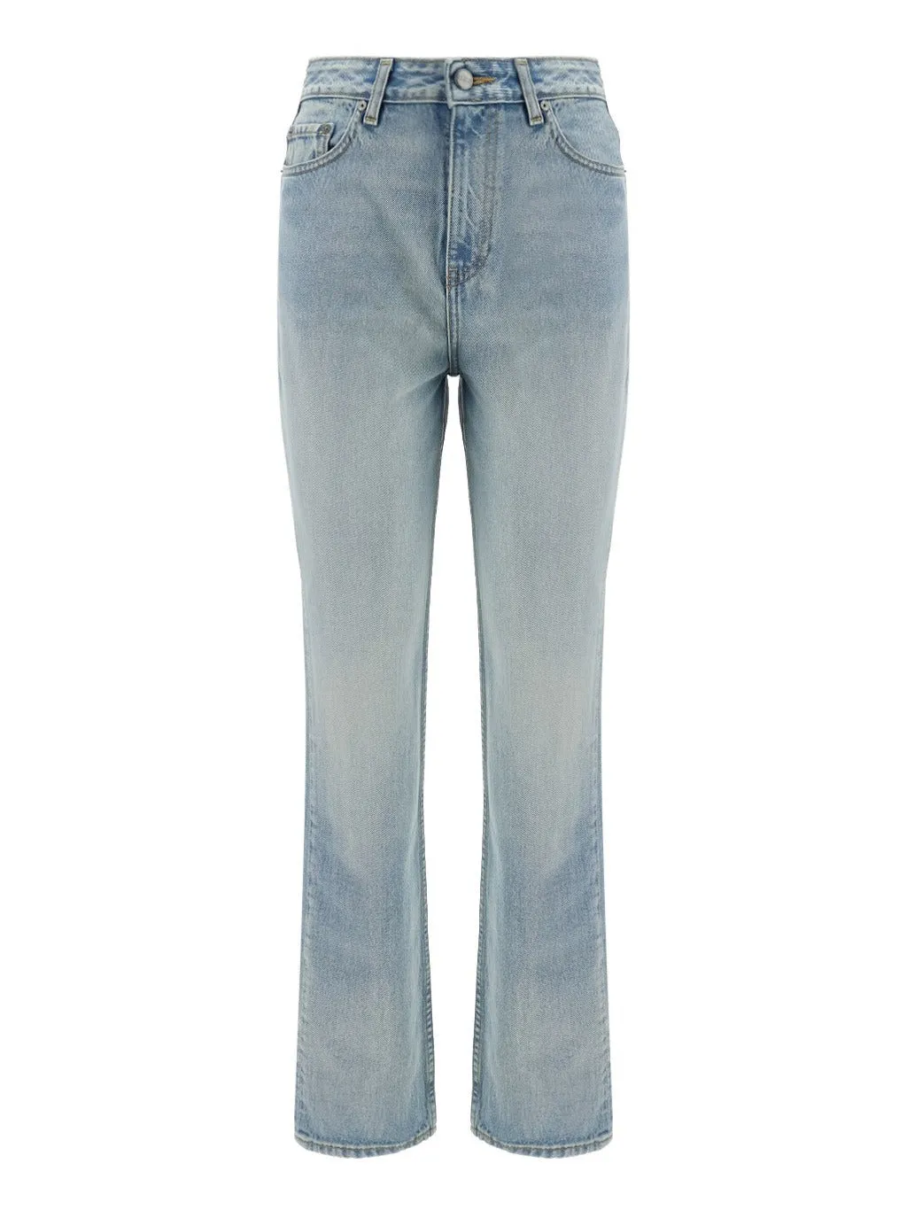 Ganni Straight-Leg Buttoned Jeans
