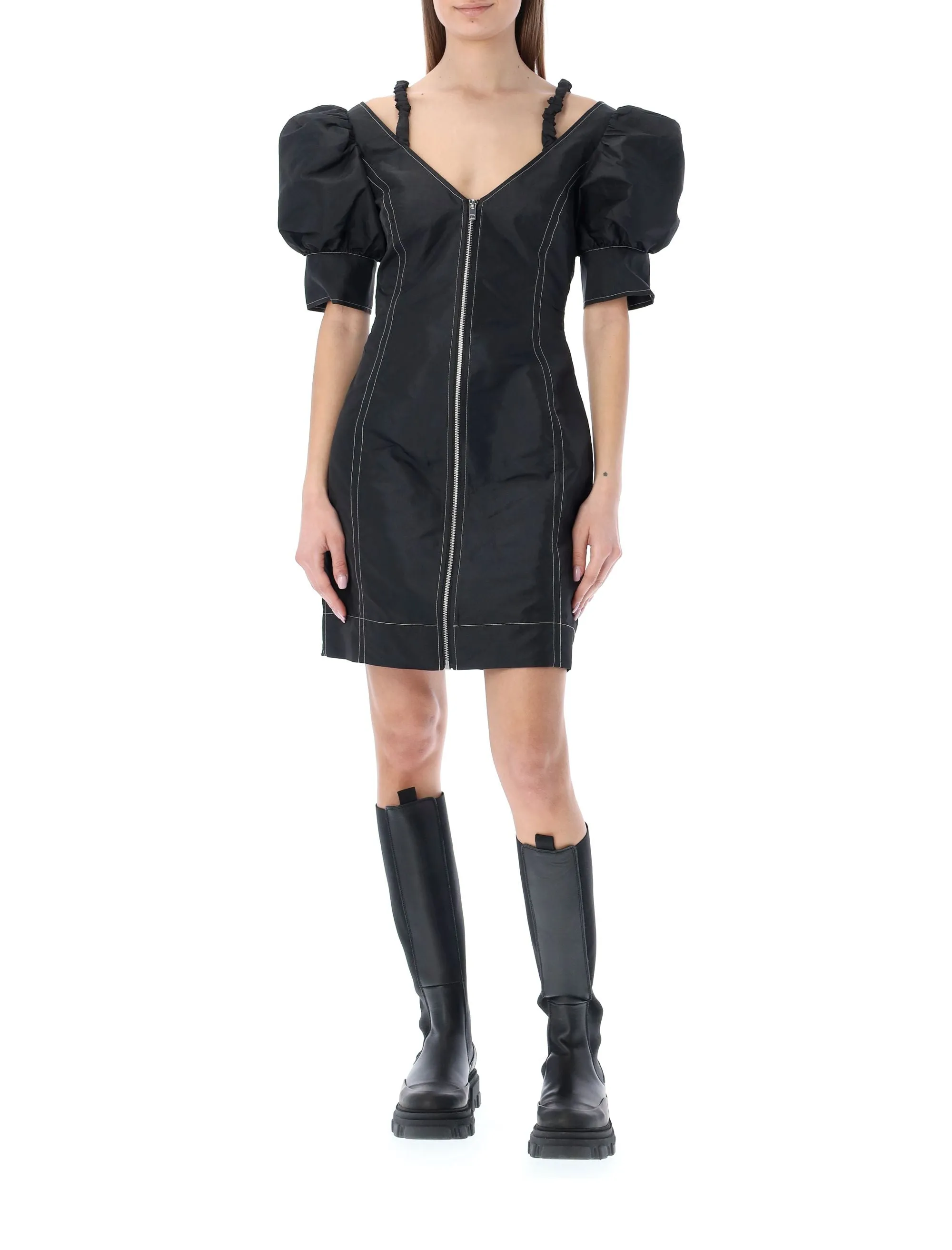 Ganni Zipped Mini Dress