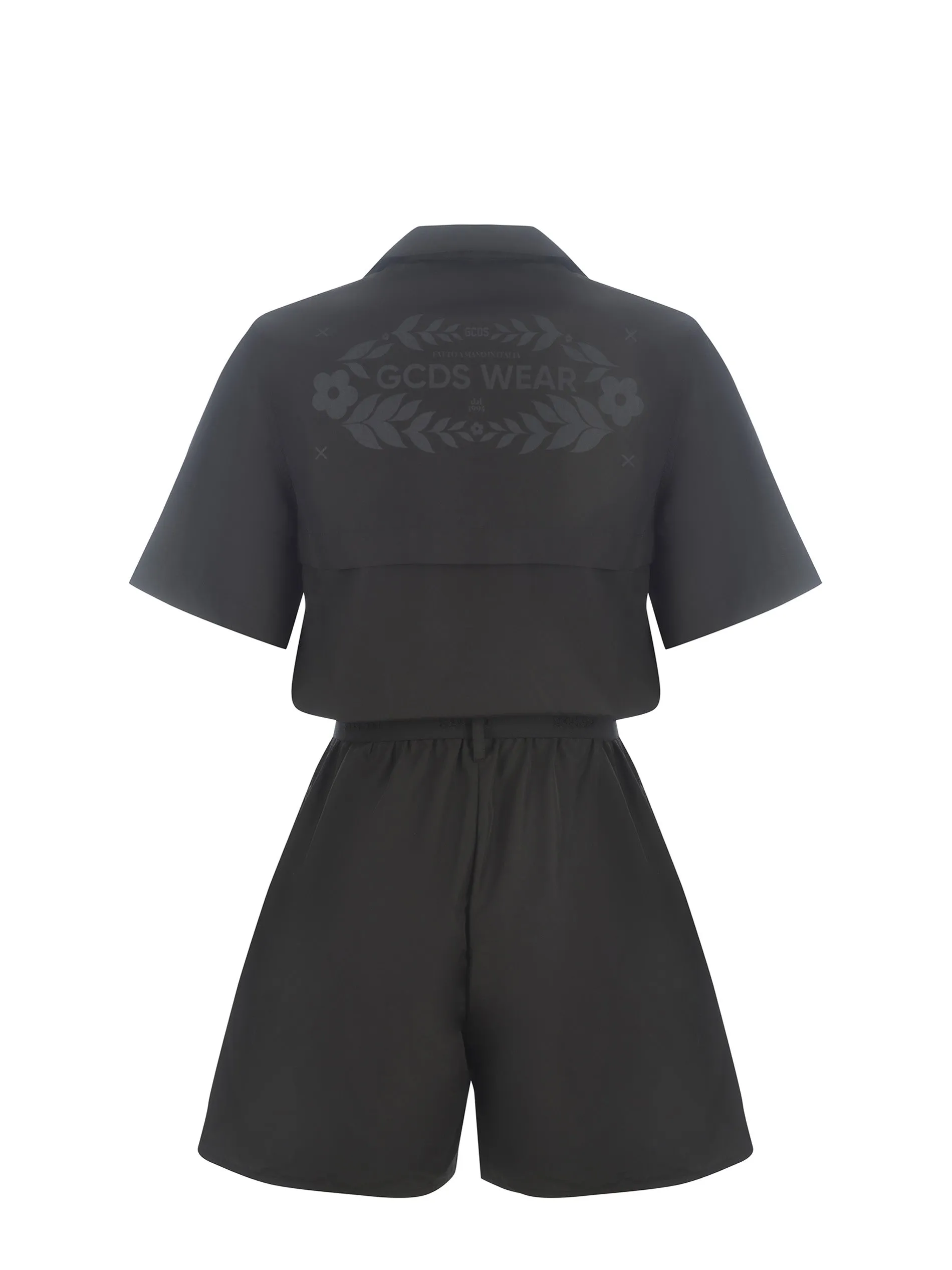 GCDS Back Print Short Sleeves Jumpsuit