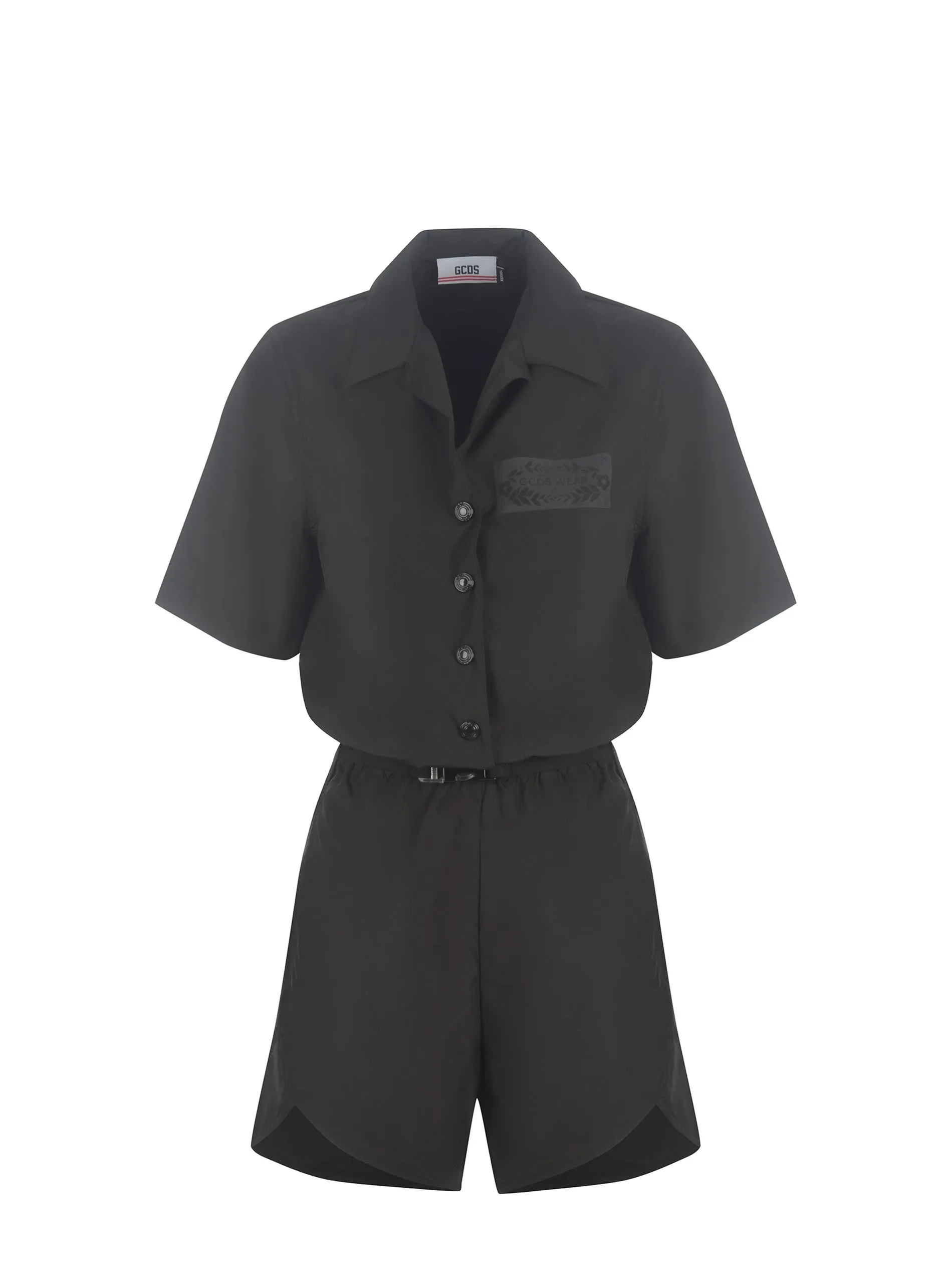 GCDS Back Print Short Sleeves Jumpsuit