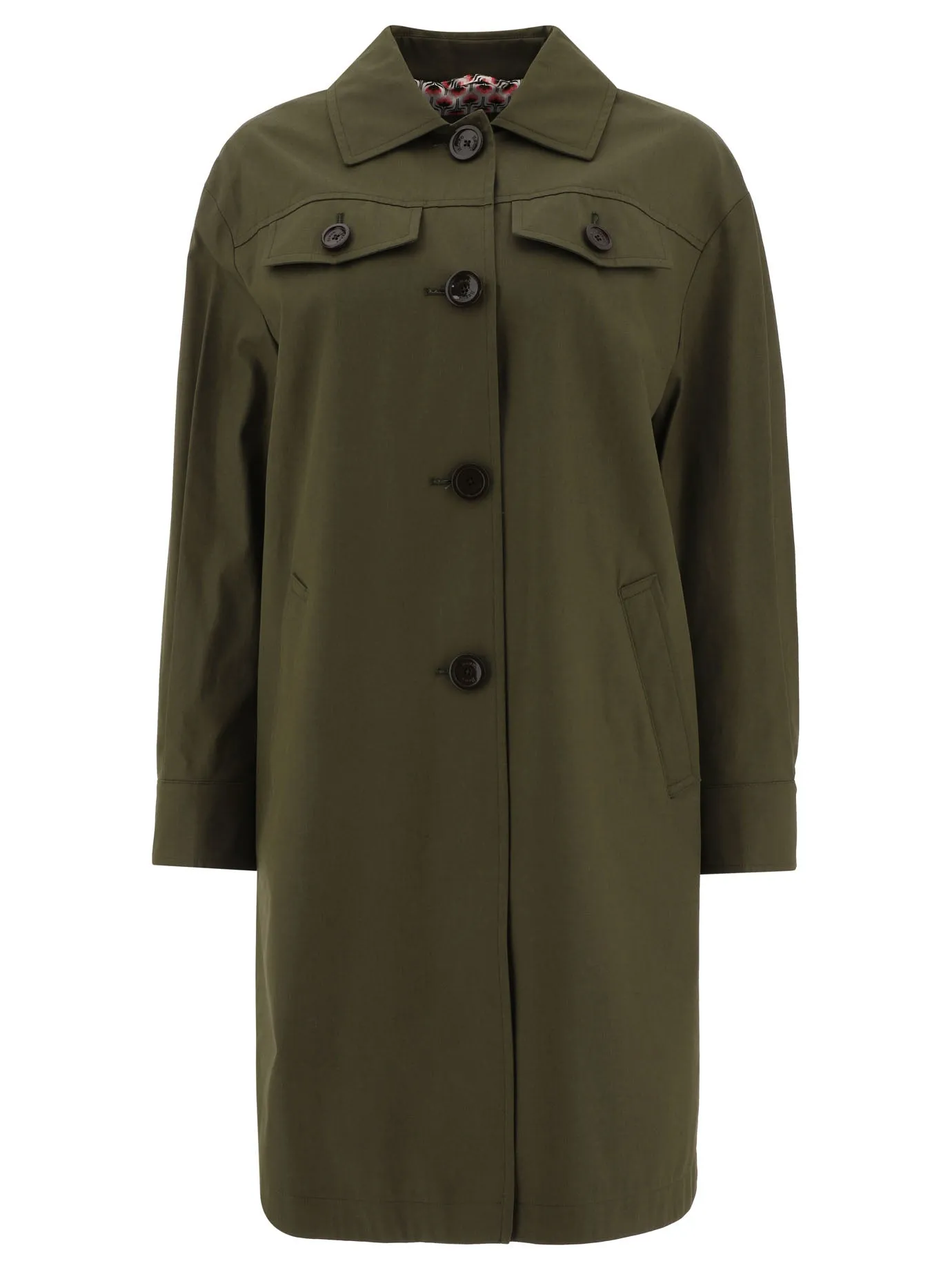 Herno Buttoned Pleated Coat